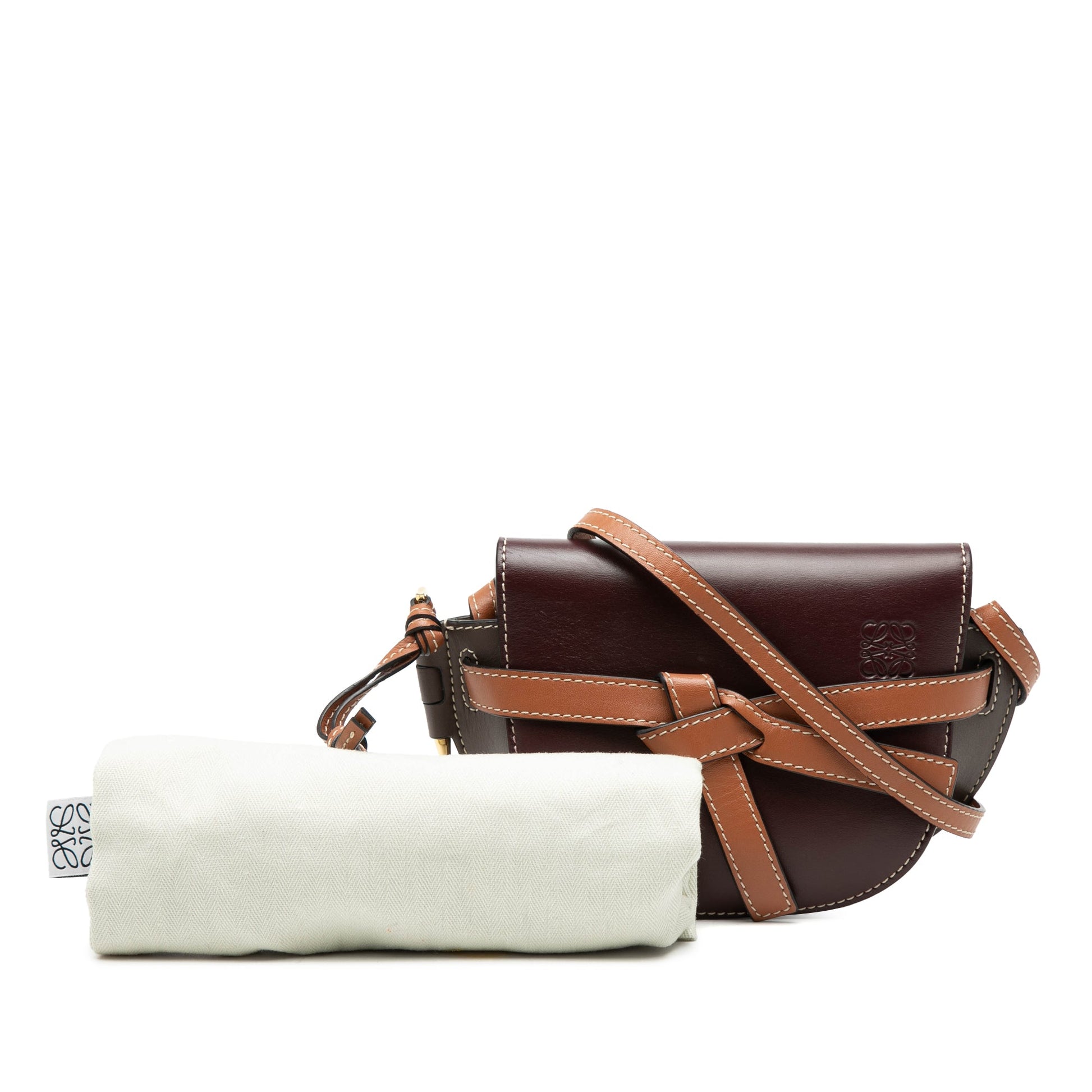 Mini Tricolor Leather Gate Crossbody