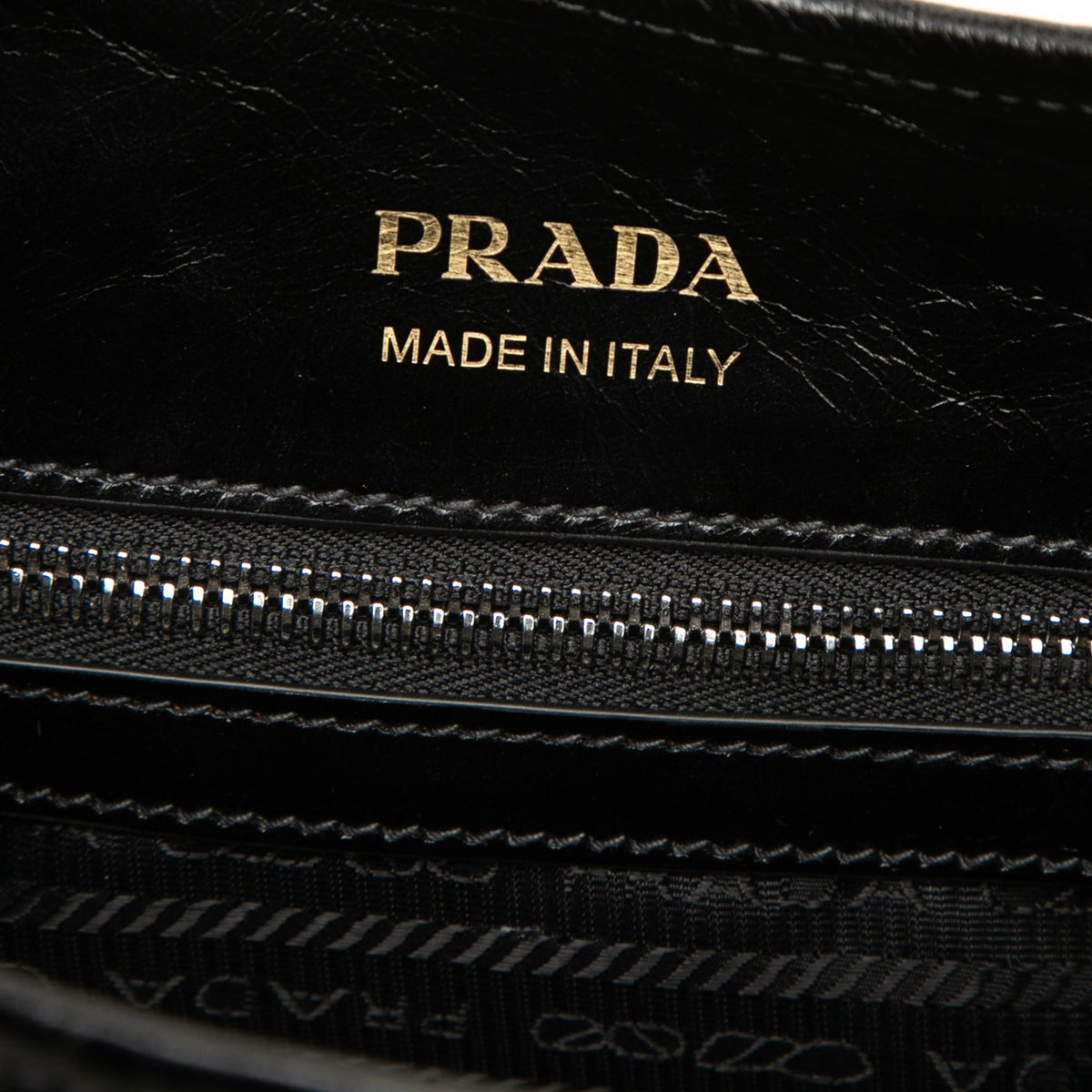Prada Medium Glossy Calfskin Shoulder Bag