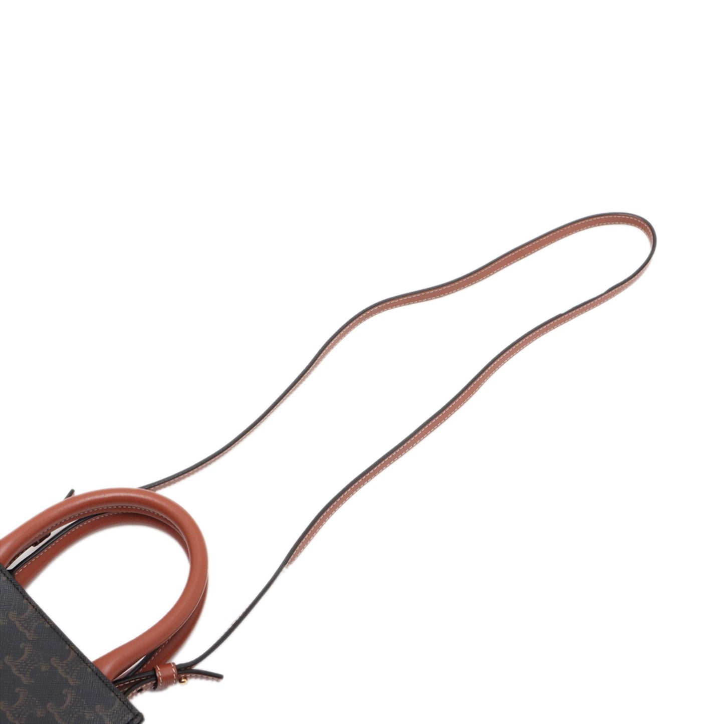 Celine Mini Triomphe Coated Canvas Vertical Cabas Satchel