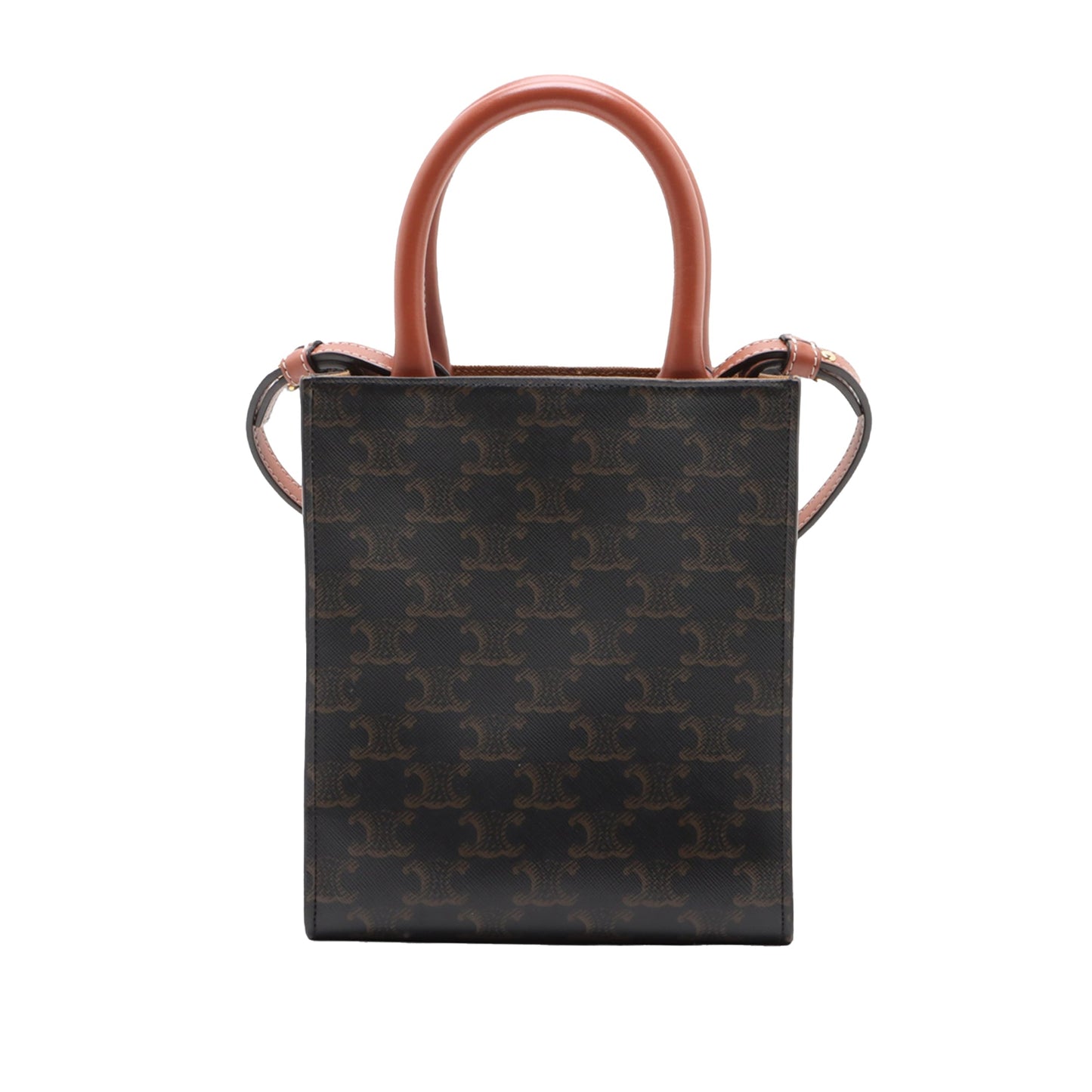 Celine Mini Triomphe Coated Canvas Vertical Cabas Satchel