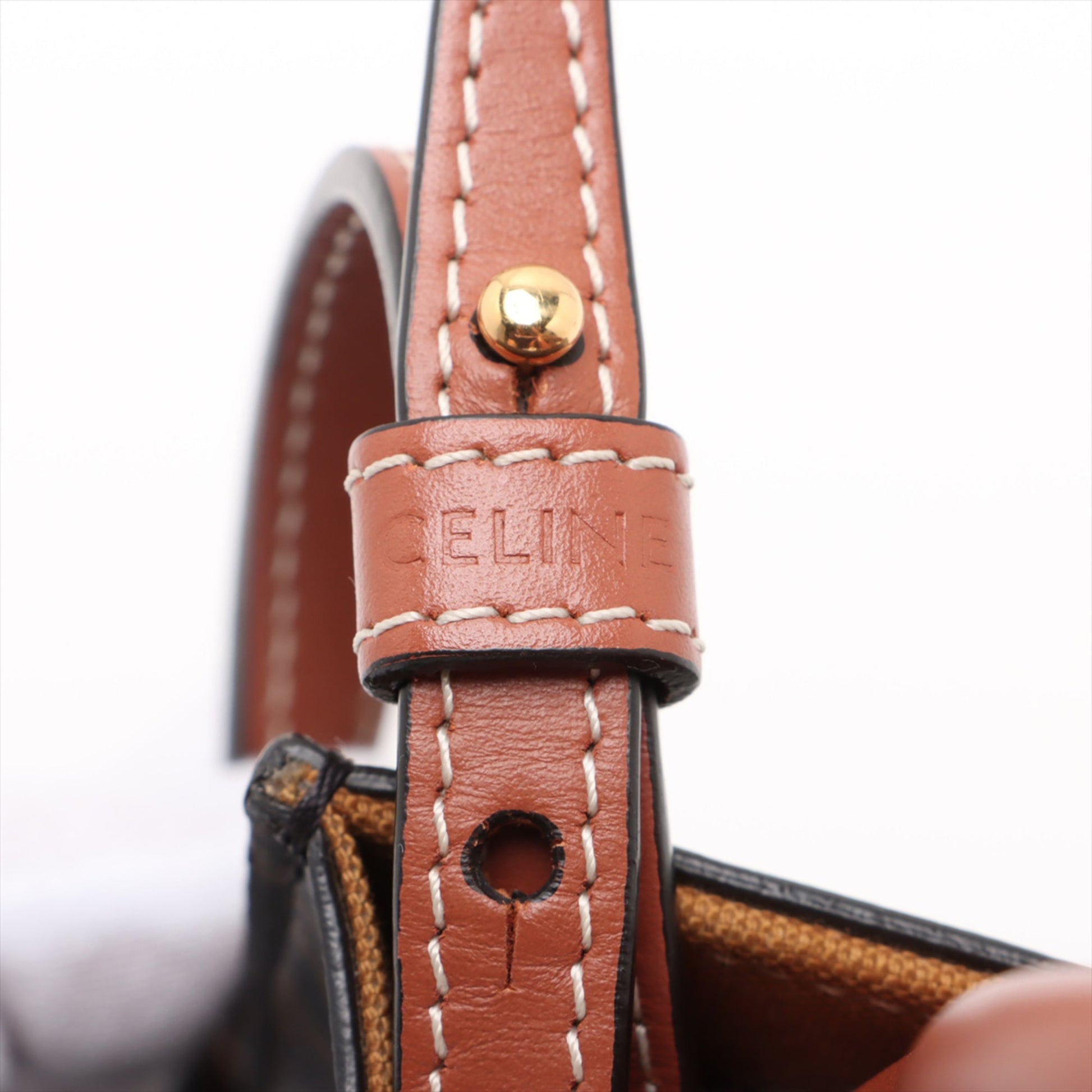 Celine Mini Triomphe Coated Canvas Vertical Cabas Satchel