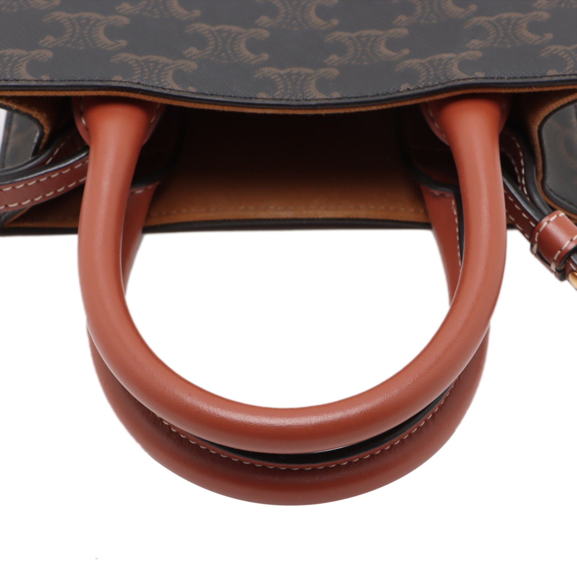Celine Mini Triomphe Coated Canvas Vertical Cabas Satchel