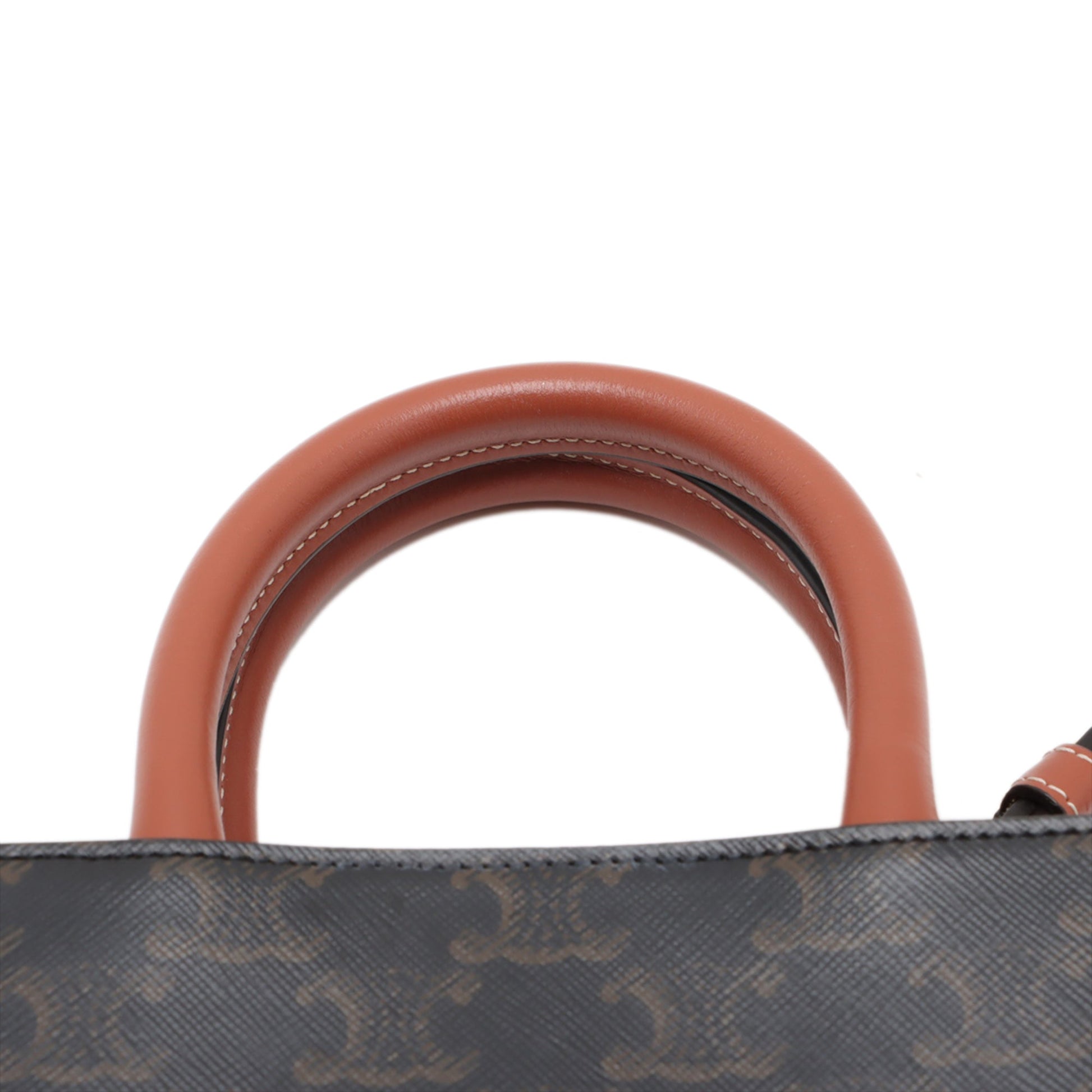 Celine Mini Triomphe Coated Canvas Vertical Cabas Satchel