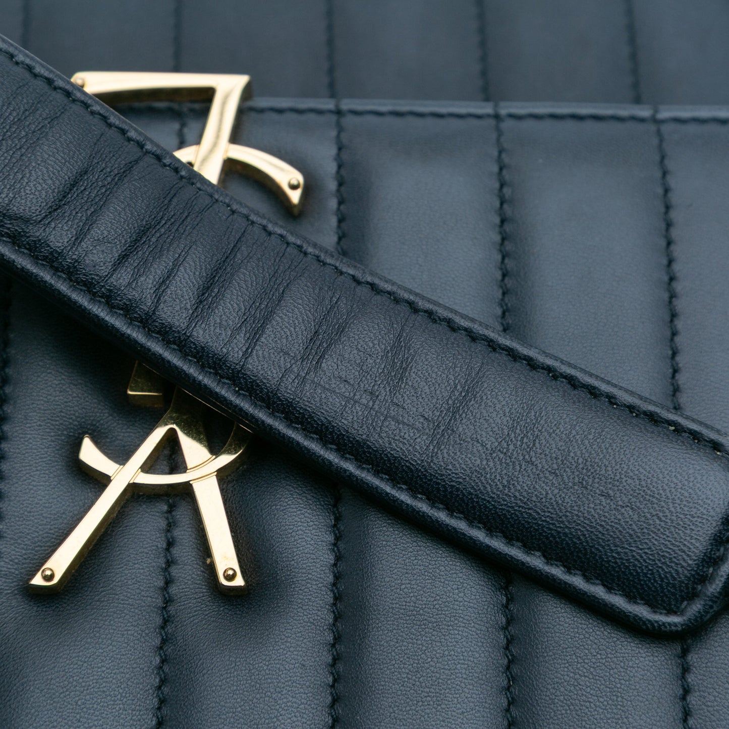 Saint Laurent Medium Lambskin Monogram Vicky Chain Bag