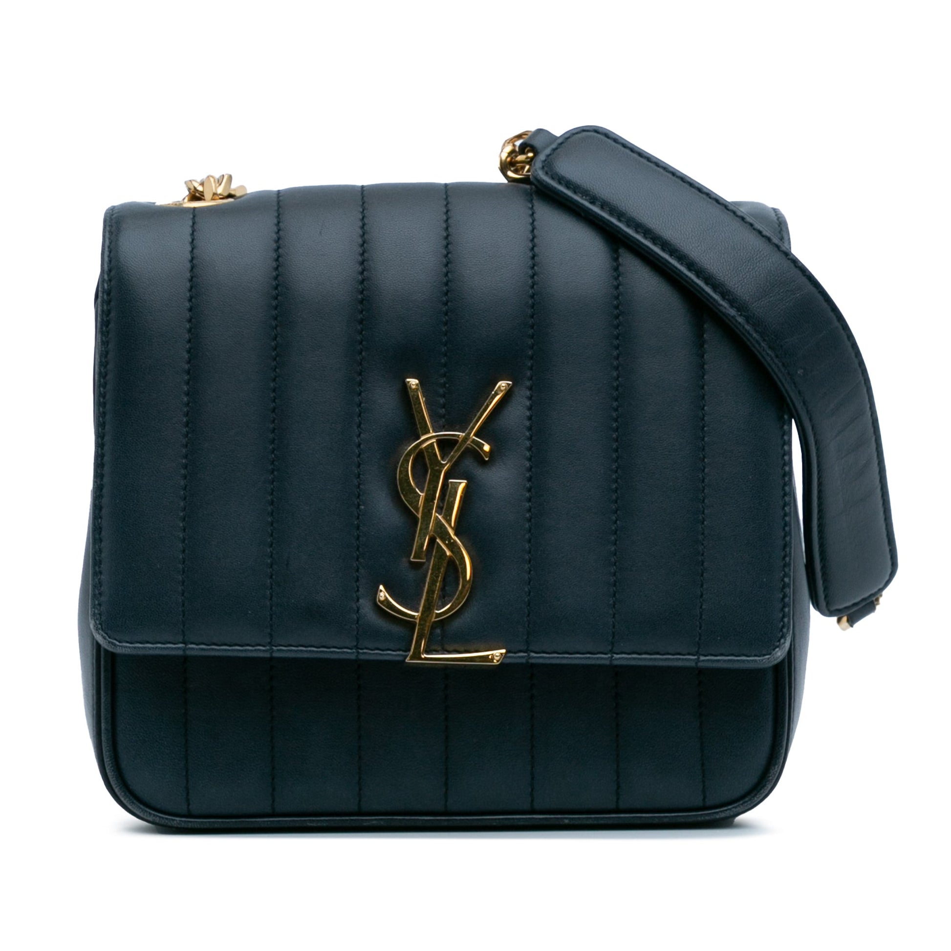 Saint Laurent Medium Lambskin Monogram Vicky Chain Bag