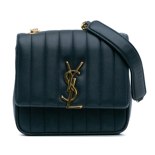 Saint Laurent Medium Lambskin Monogram Vicky Chain Bag