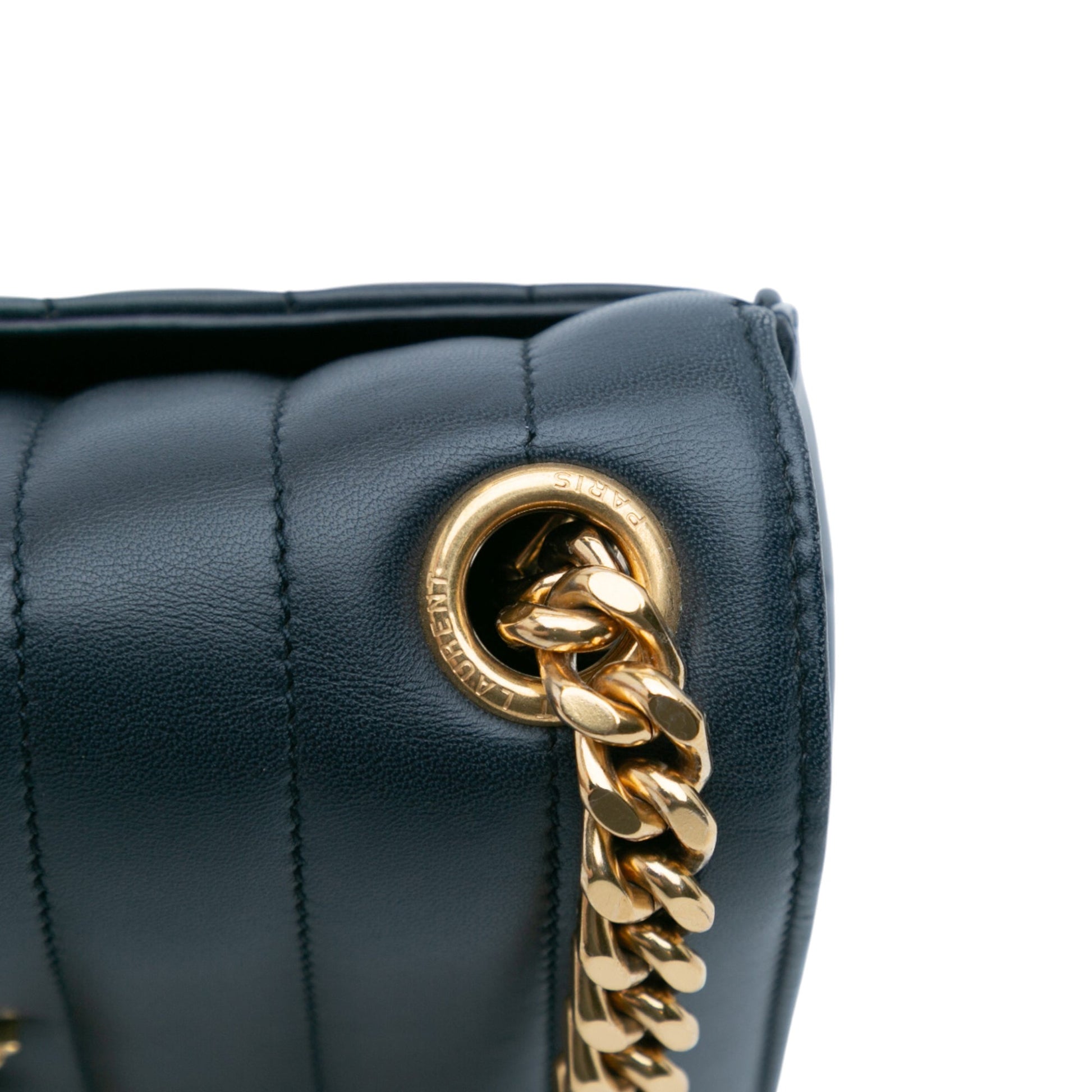 Saint Laurent Medium Lambskin Monogram Vicky Chain Bag