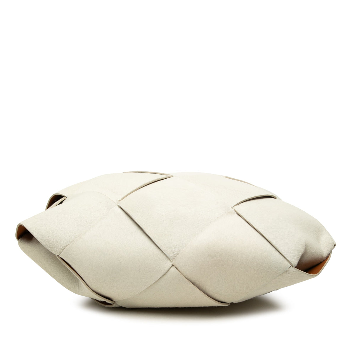 Bottega Veneta Medium Pony Hair Maxi Intrecciato Slip Tote — White