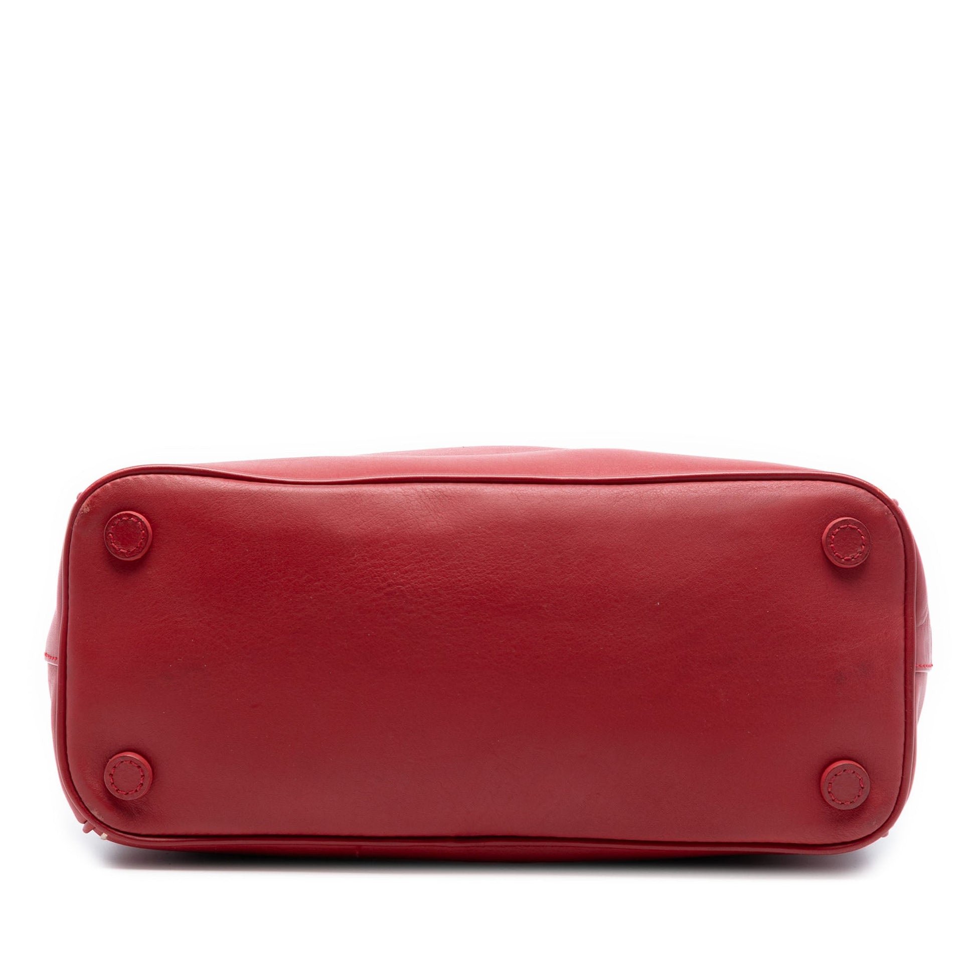 Prada Small City Calf Hand Stitched Galleria Double Zip Satchel