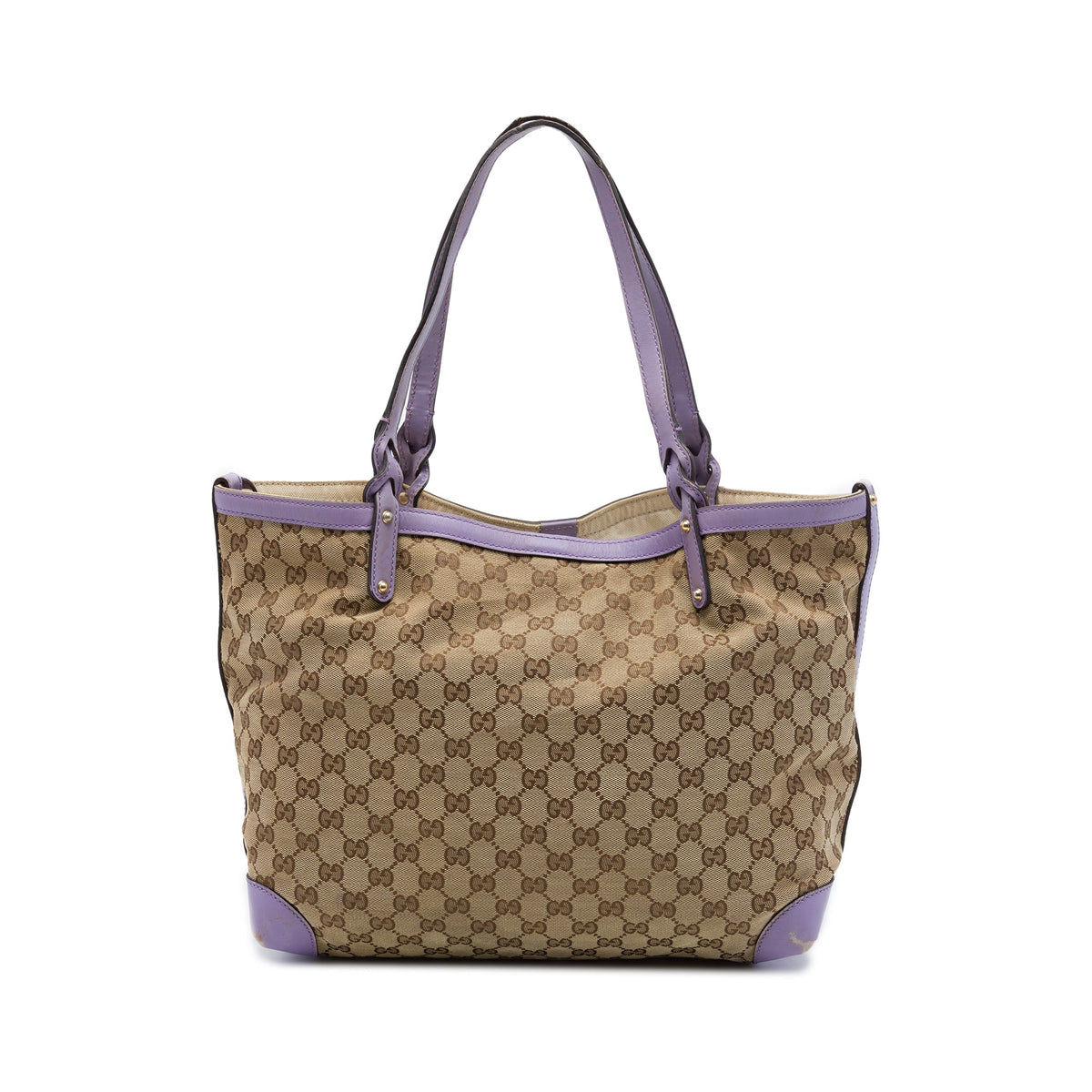 Gucci Medium GG Canvas Craft Tote — Beige