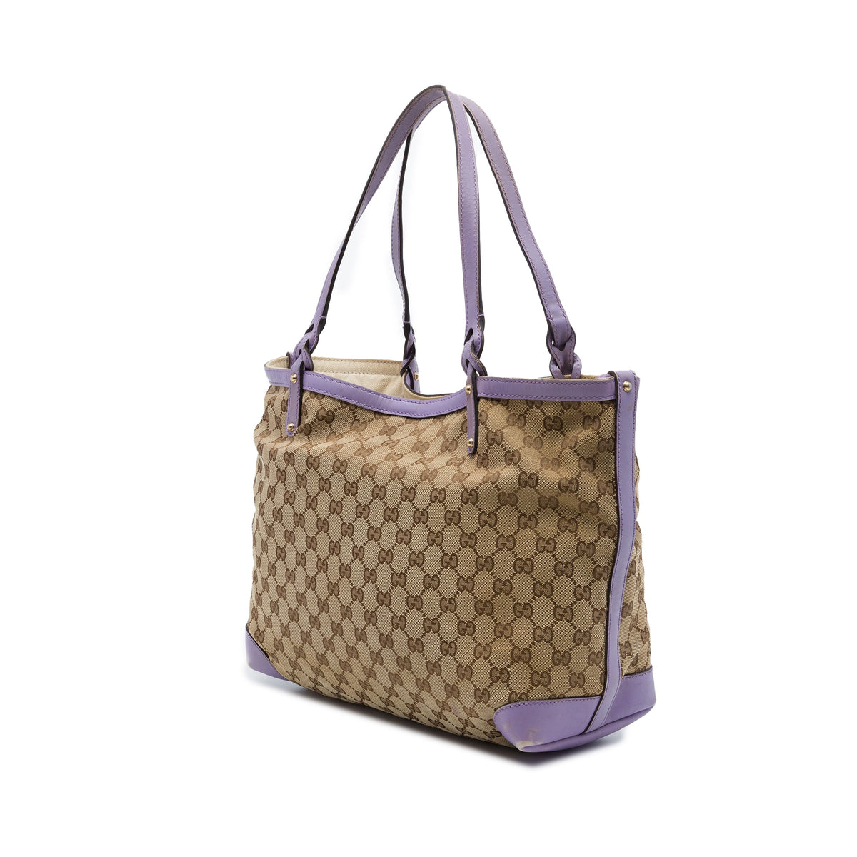 Gucci Medium GG Canvas Craft Tote — Beige