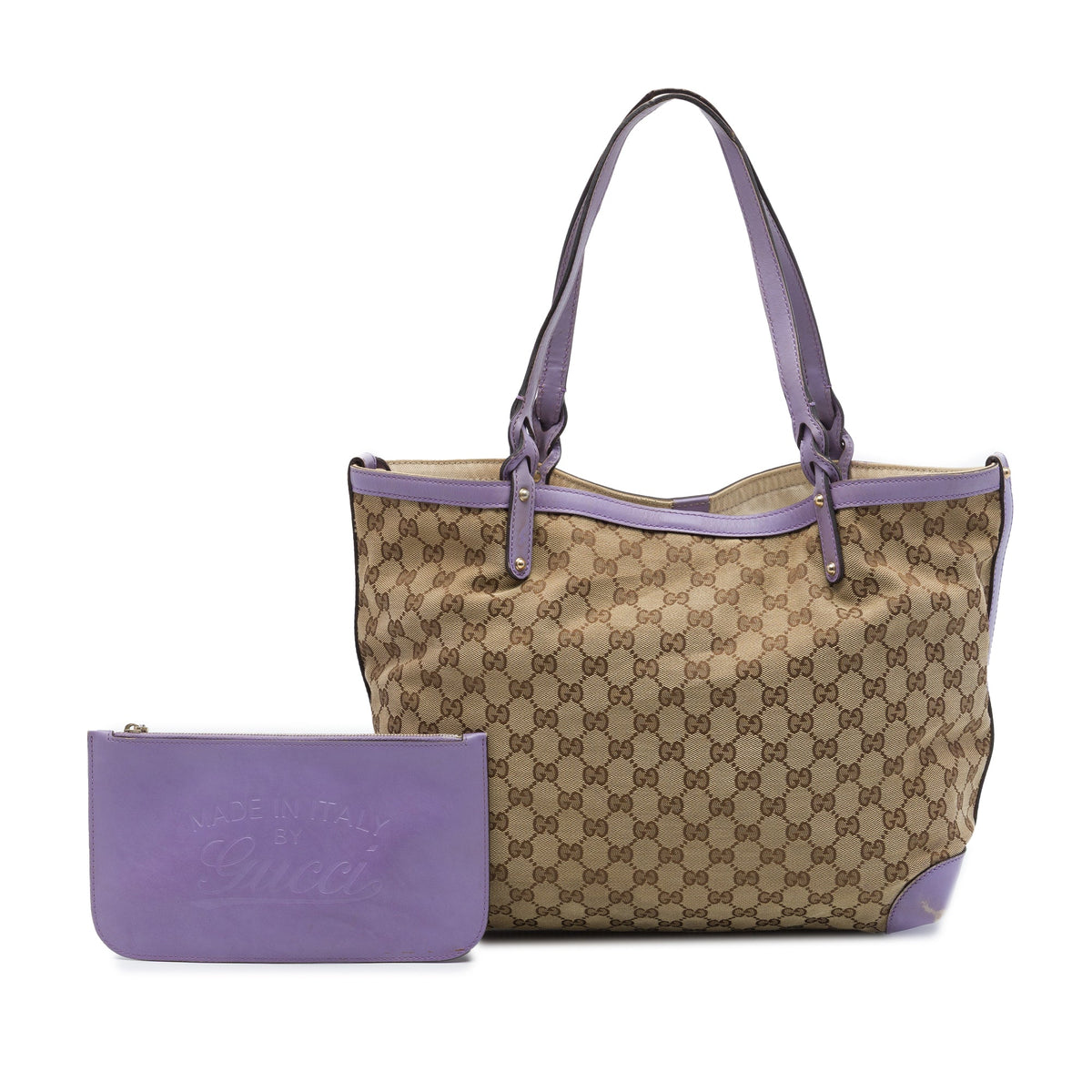 Gucci Medium GG Canvas Craft Tote — Beige