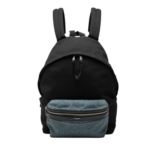 Saint Laurent Nylon and Denim Classic Hunting Backpack