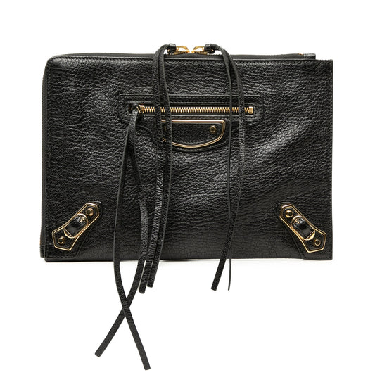 Lambskin Motocross Metallic Edge Flat Clutch
