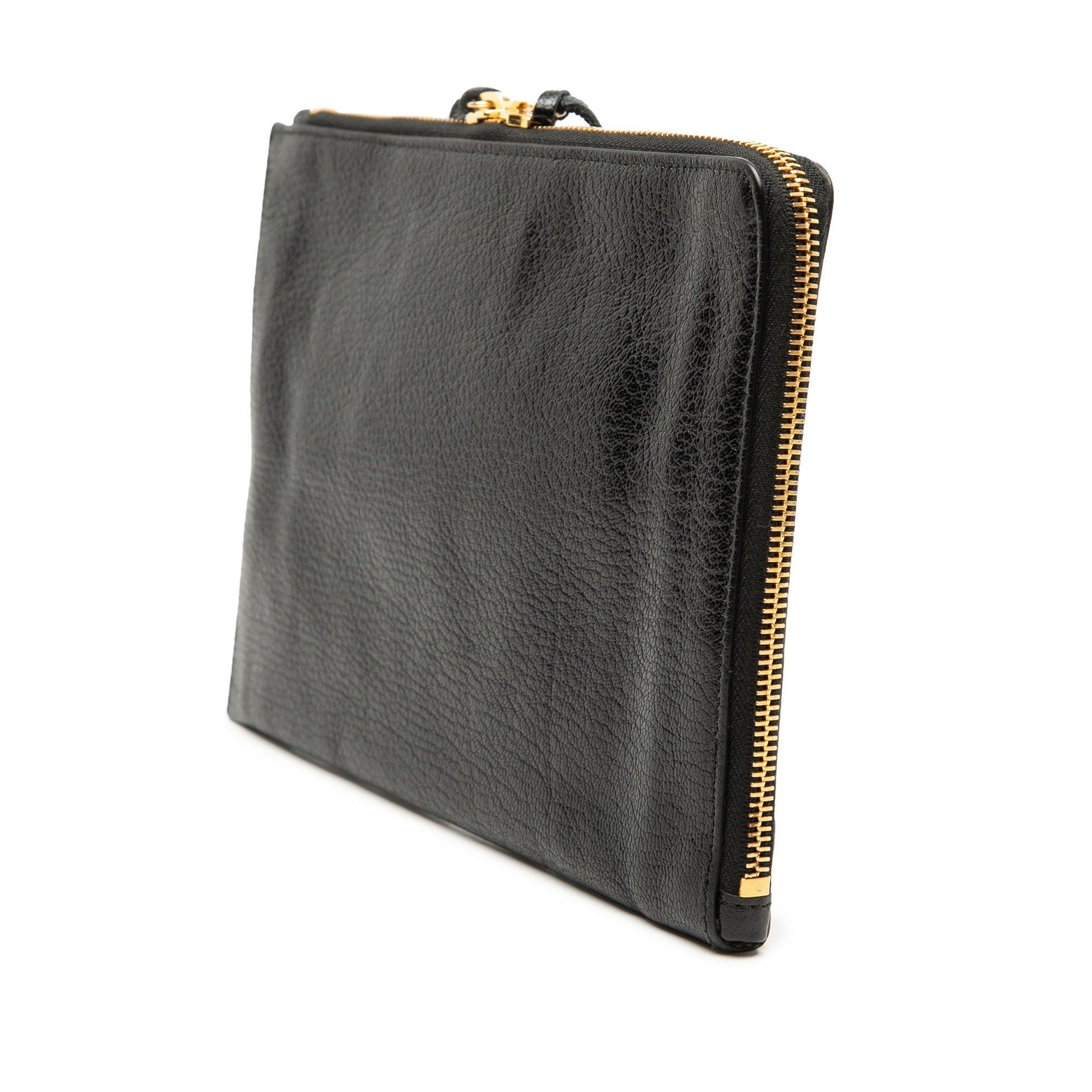 Lambskin Motocross Metallic Edge Flat Clutch