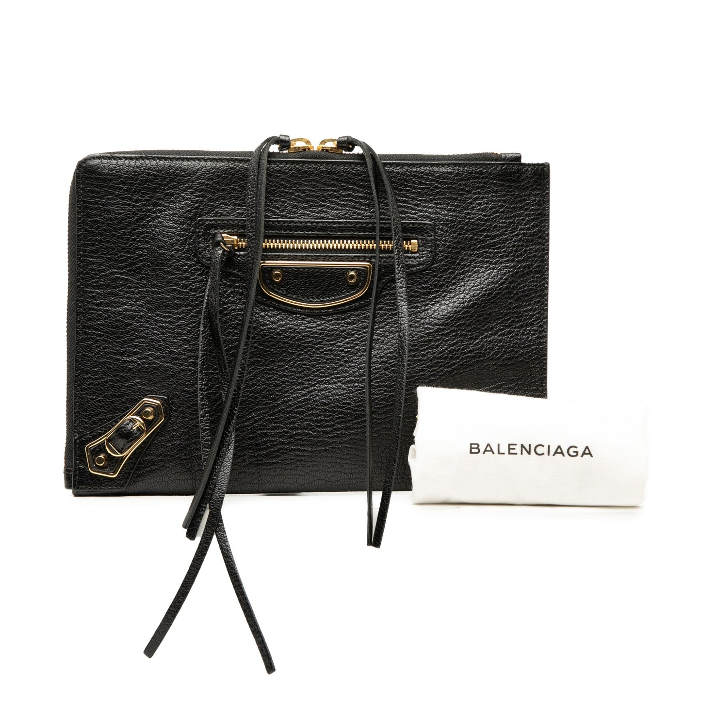 Lambskin Motocross Metallic Edge Flat Clutch