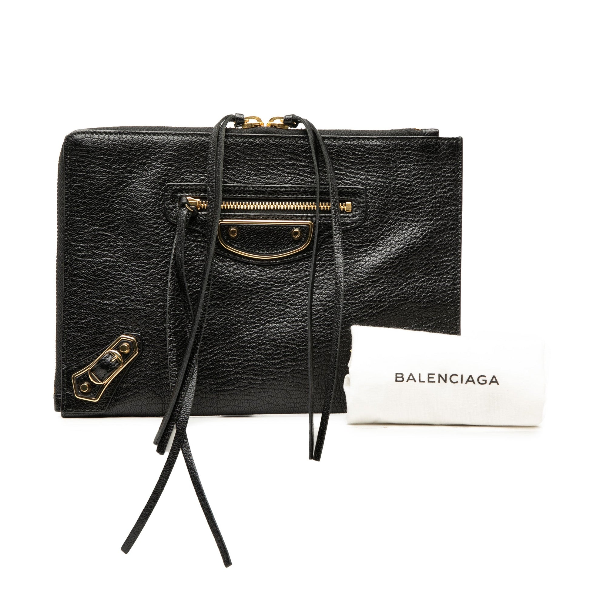 Lambskin Motocross Metallic Edge Flat Clutch