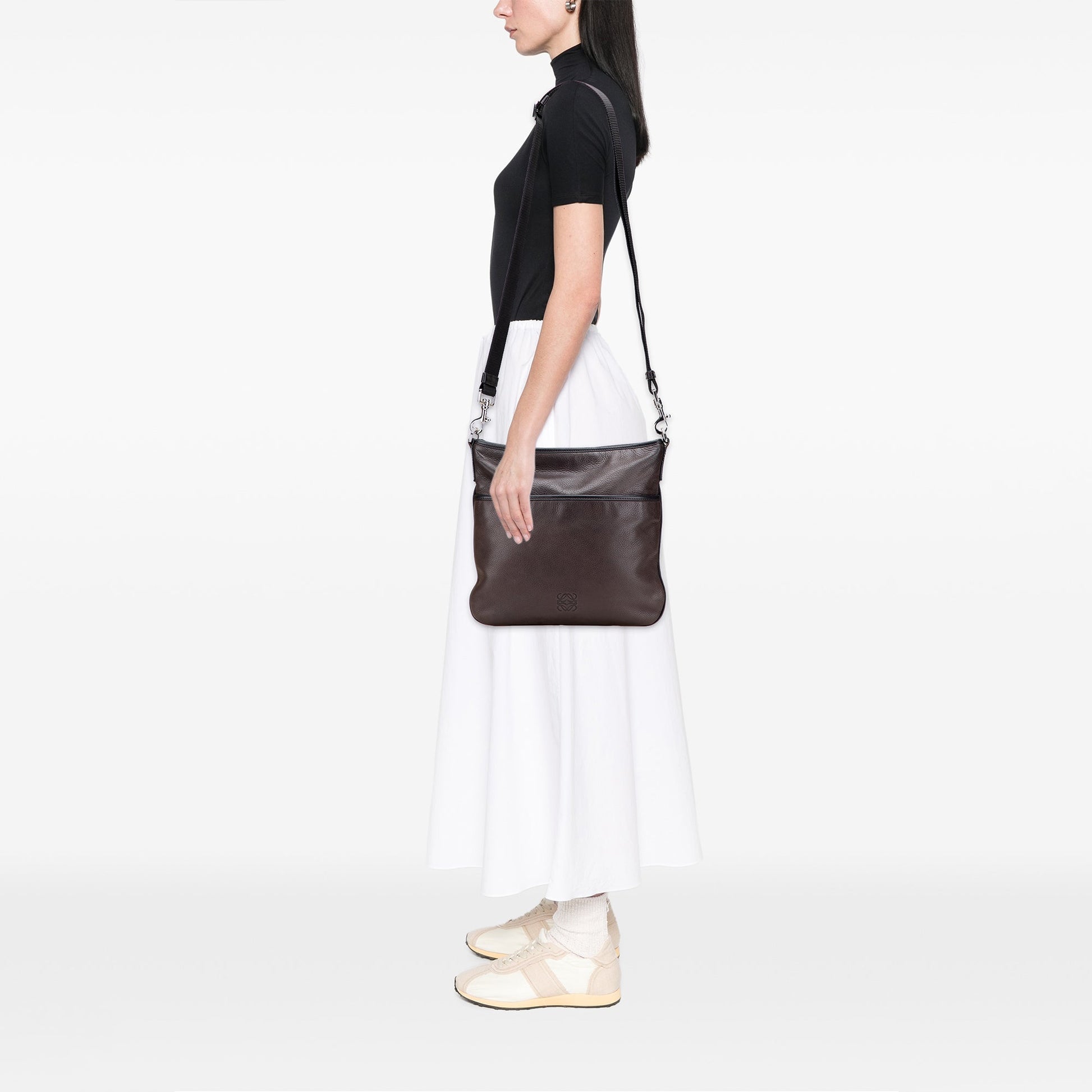 LOEWE Anagram Leather Messenger Bag