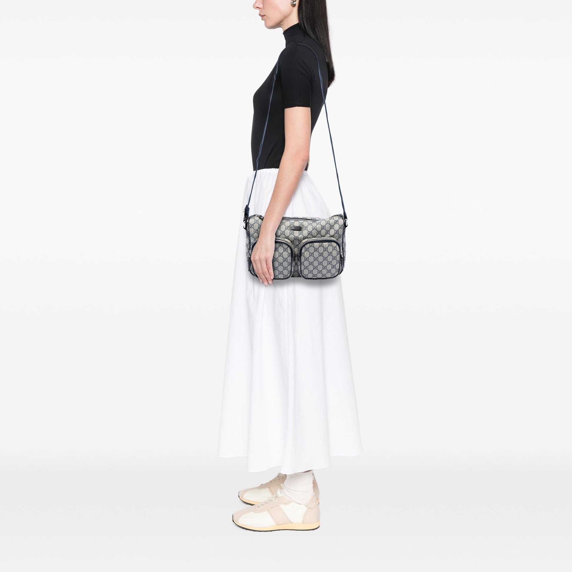 GG Supreme Double Pocket Crossbody