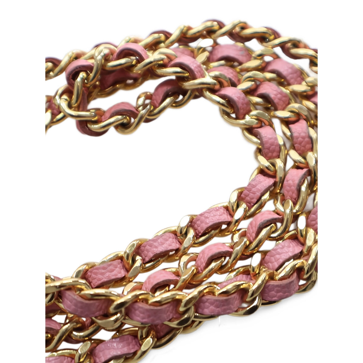 Chanel Mini CC Quilted Caviar Top Handle Clutch with Chain — Pink