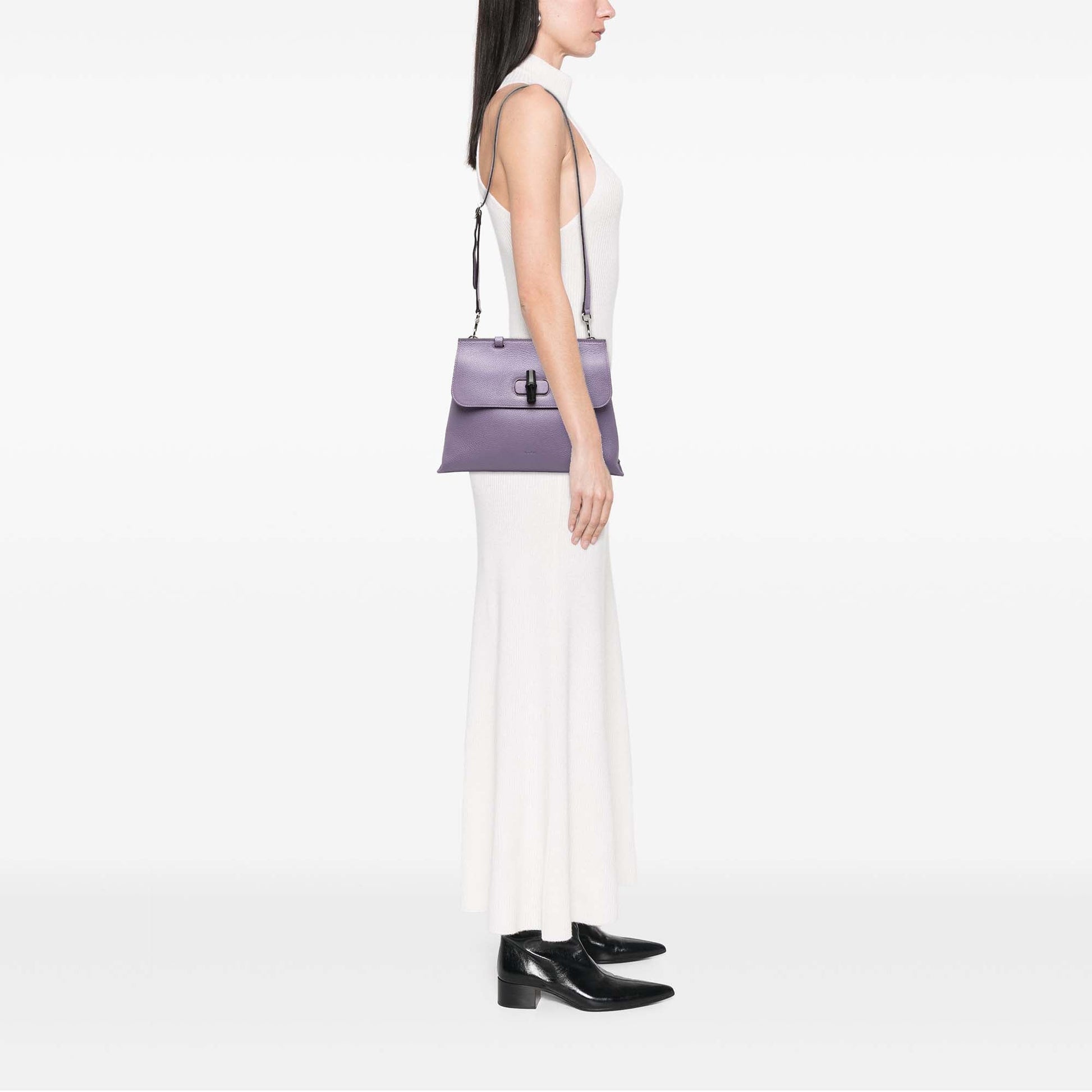 Gucci Medium Calfskin Bamboo Daily Satchel
