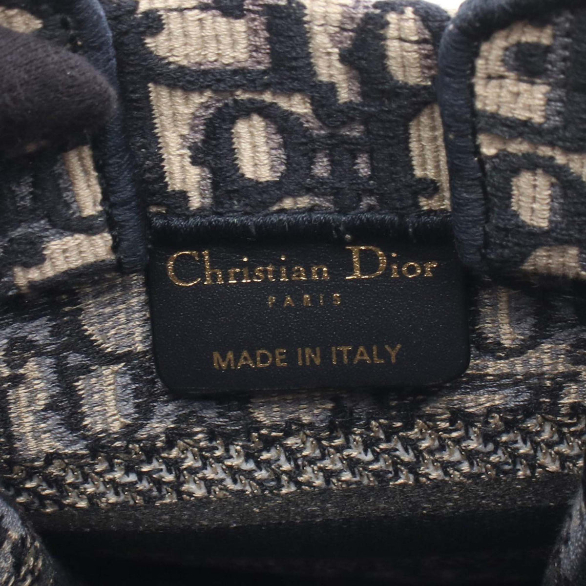 Dior Mini Oblique Vertical Book Tote — Blue