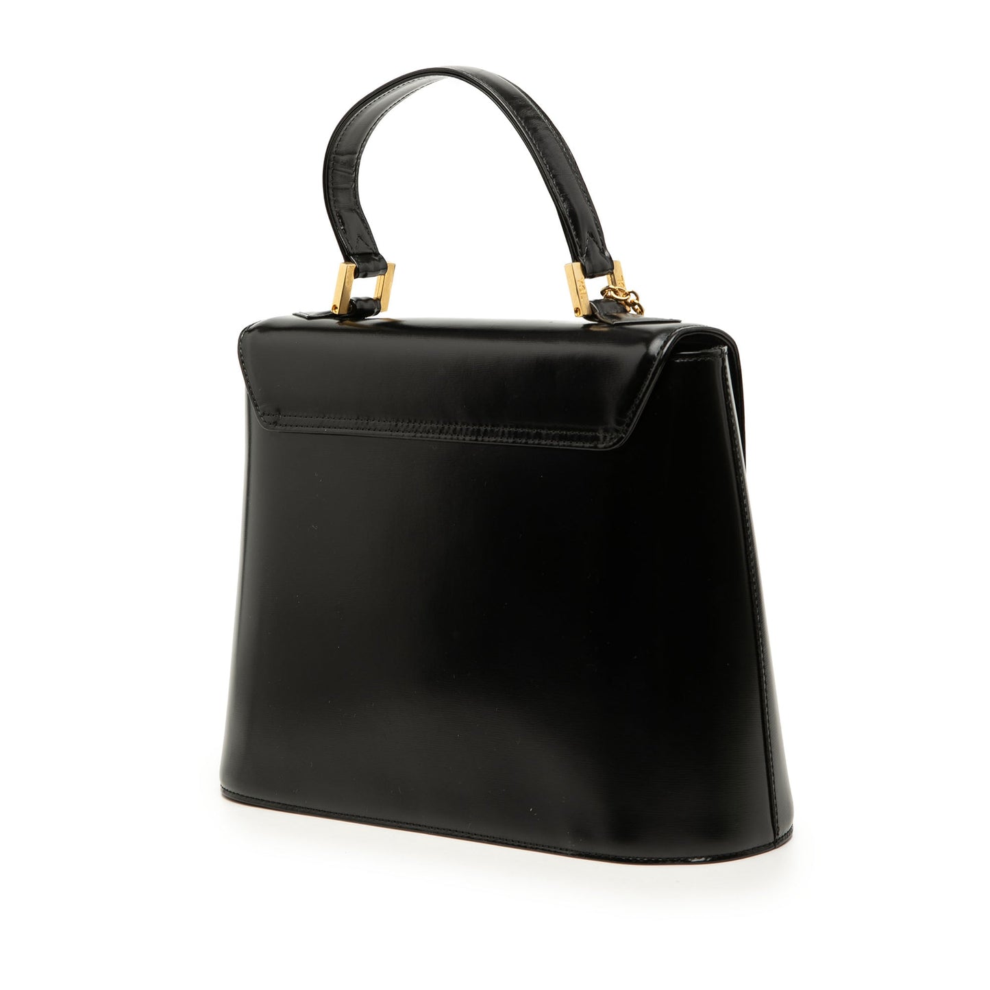 Saint Laurent Leather Logo Charm Top Handle Bag