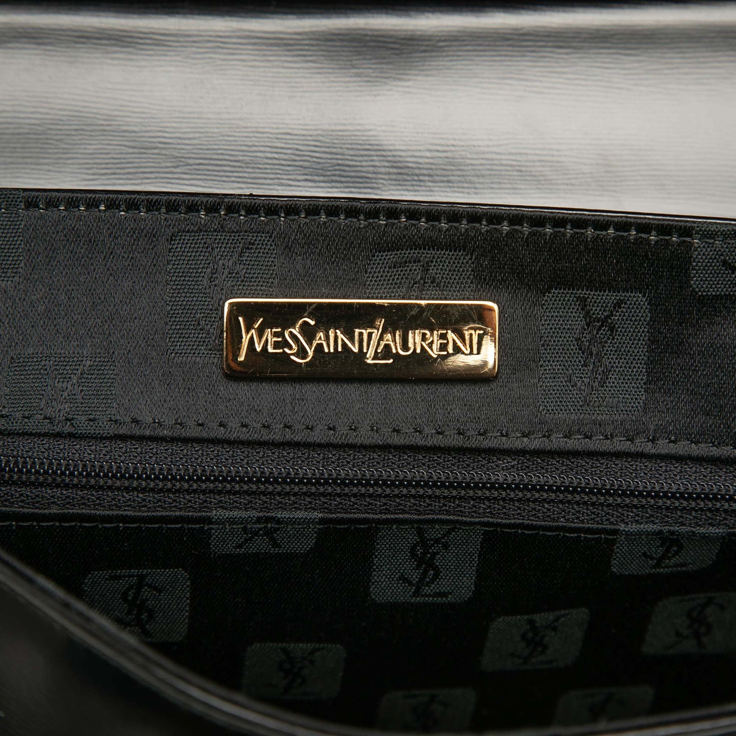 Saint Laurent Leather Logo Charm Top Handle Bag