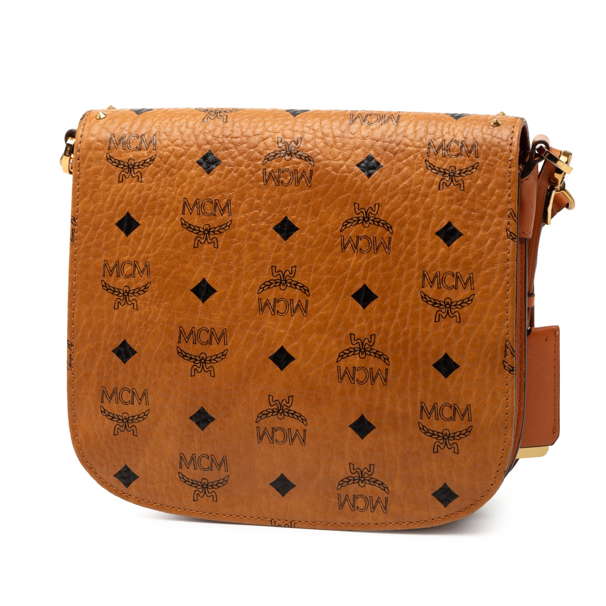 MCM Studded Suede and Pony Hair Patricia Crossbody