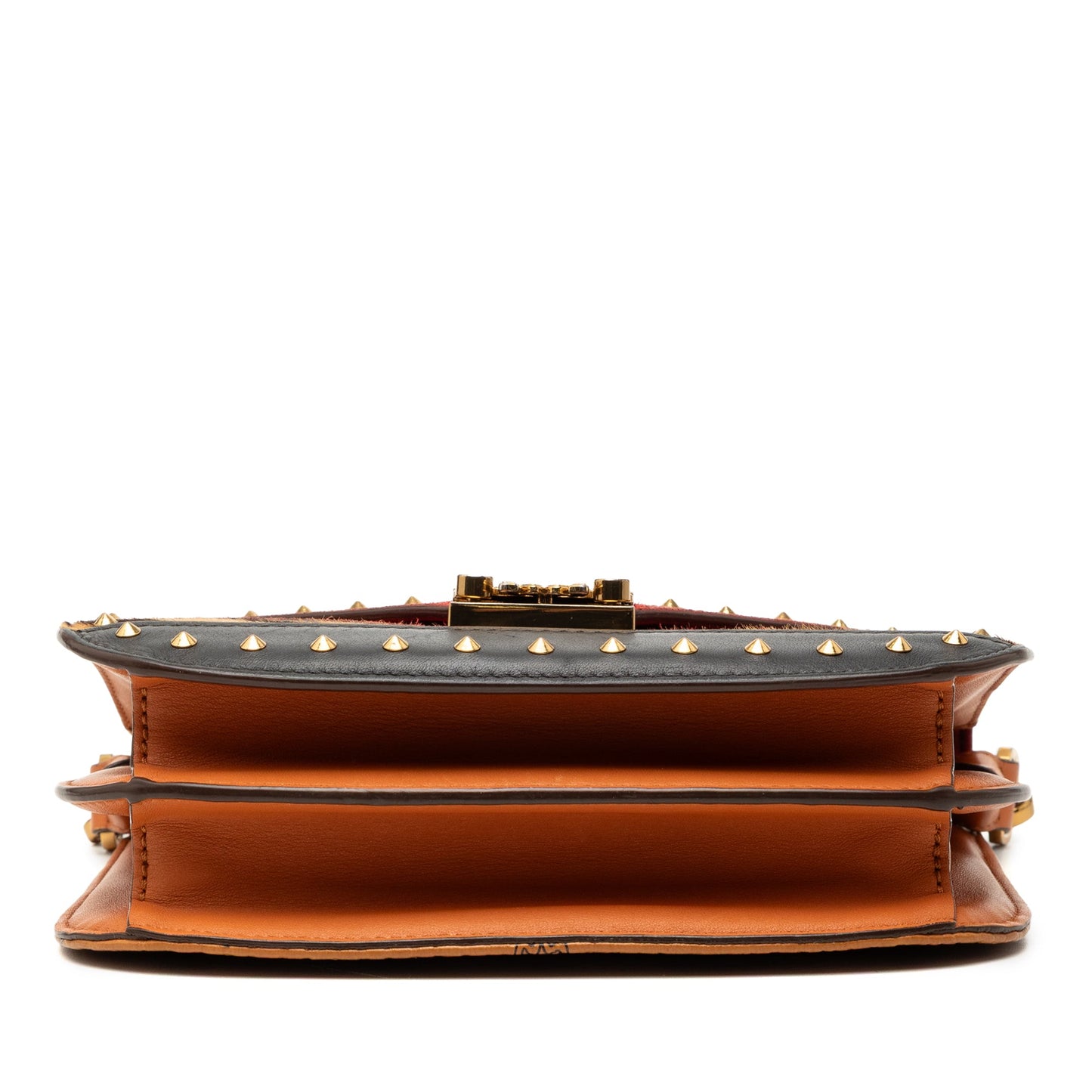 MCM Studded Suede and Pony Hair Patricia Crossbody