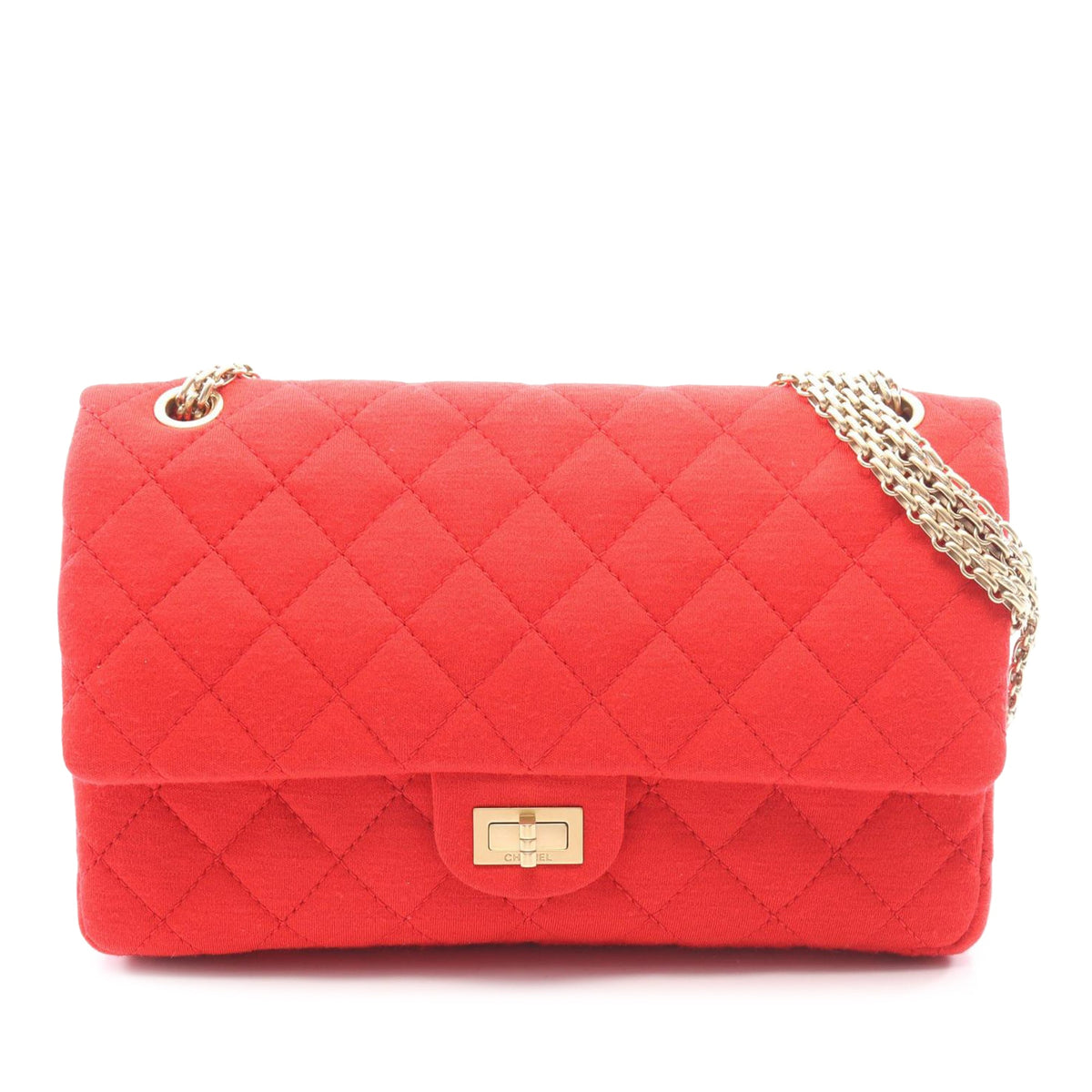 Chanel Quilted Jersey Reissue 2.55 Double Flap 226