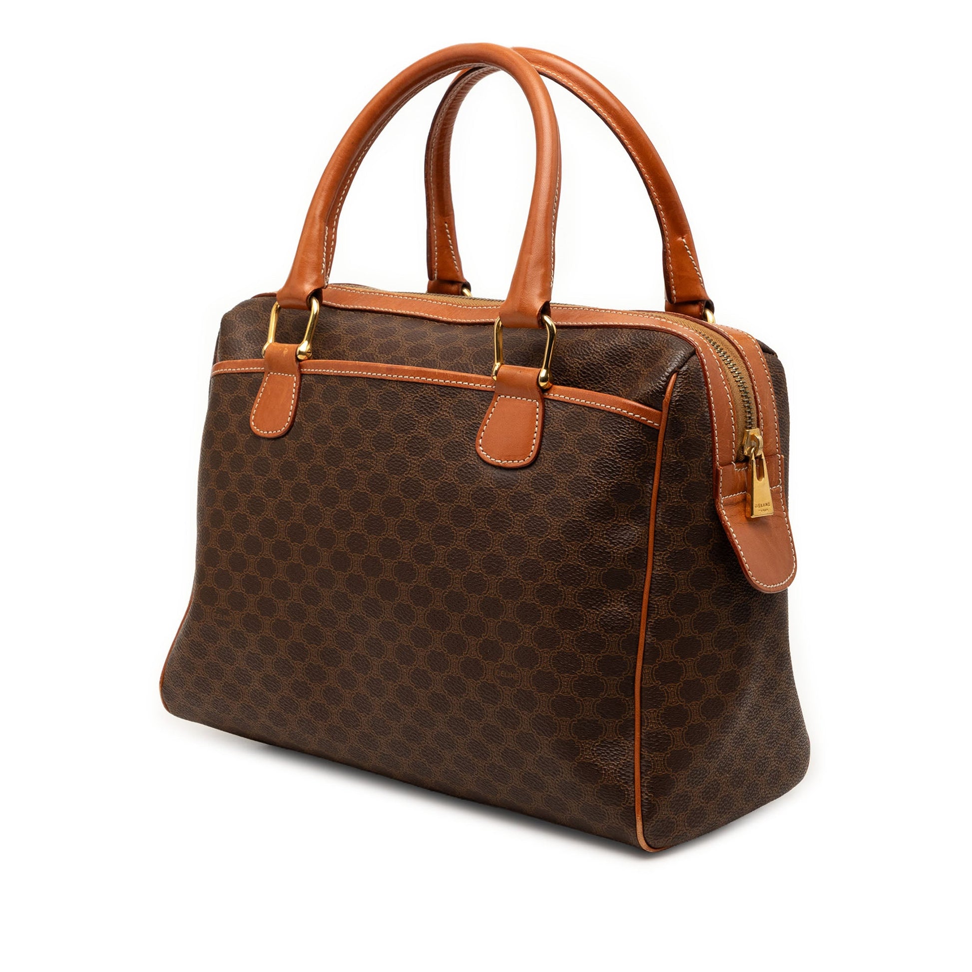 Celine Macadam Coated Canvas Handbag
