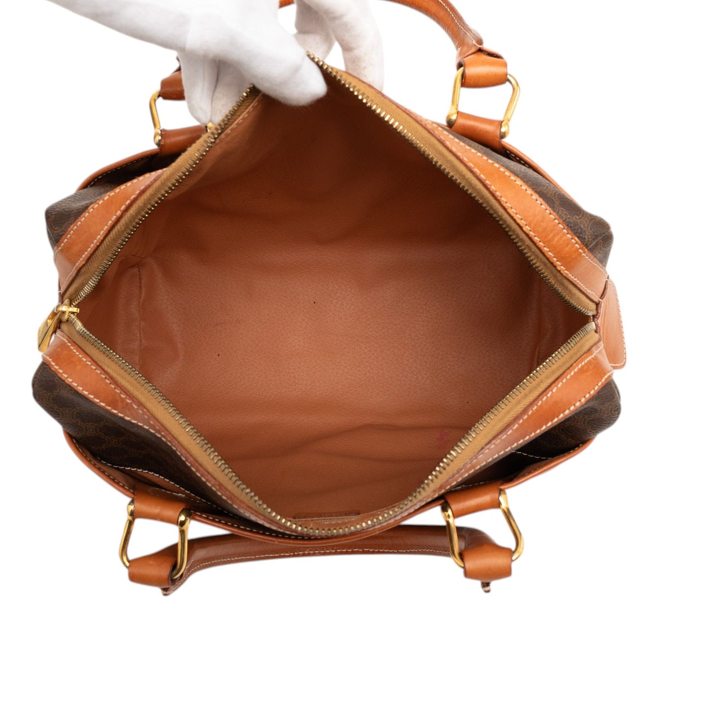 Celine Macadam Coated Canvas Handbag