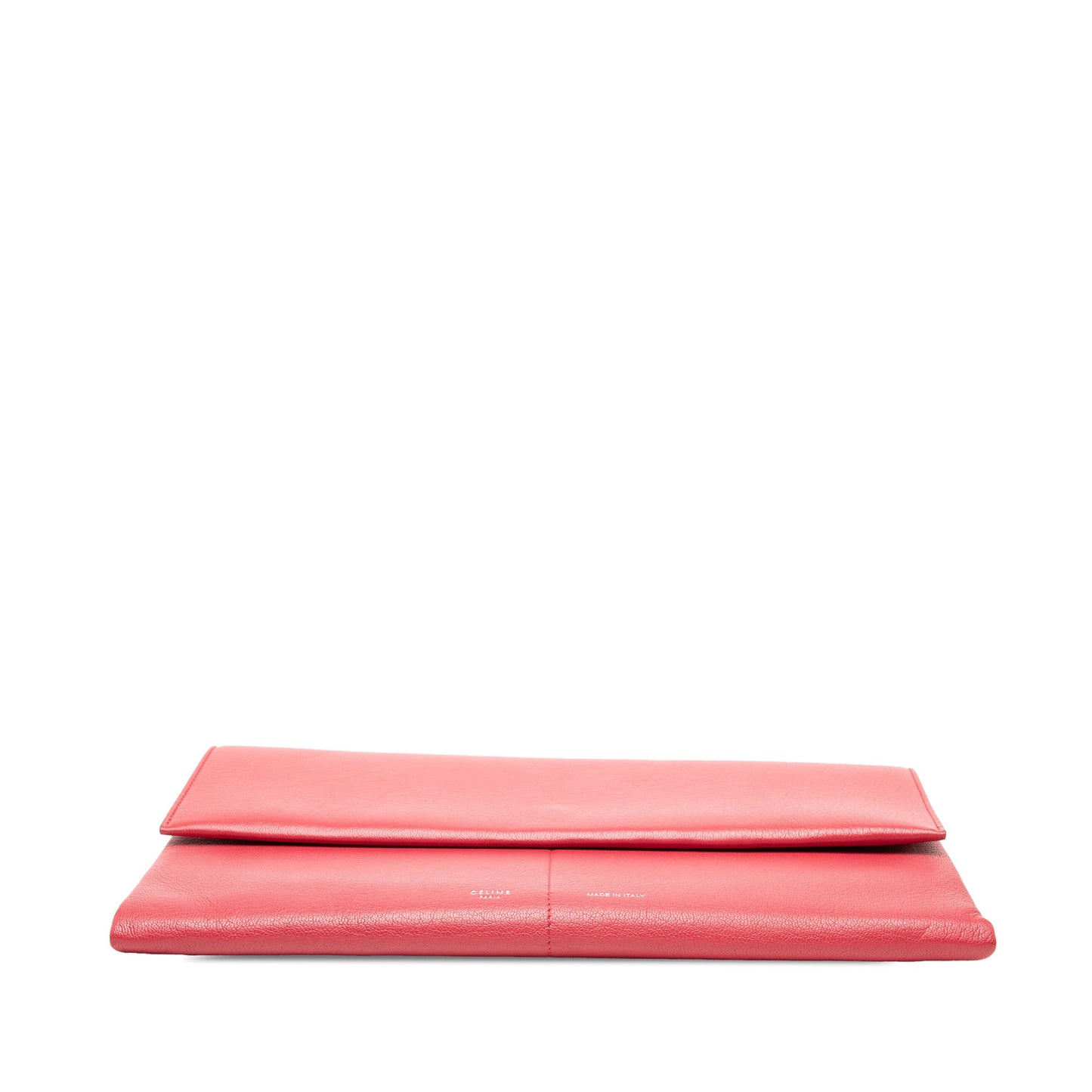 Celine Leather Folded Clutch On Strap