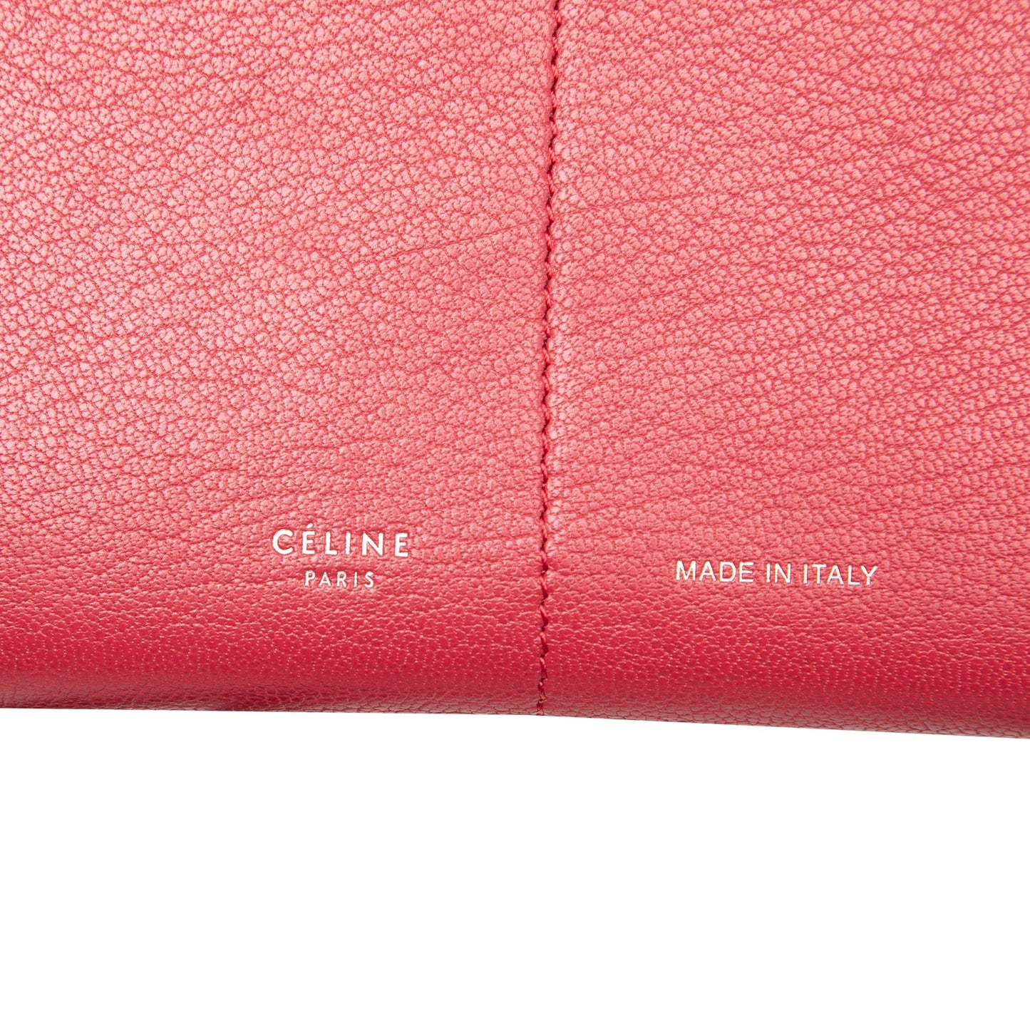 Celine Leather Folded Clutch On Strap