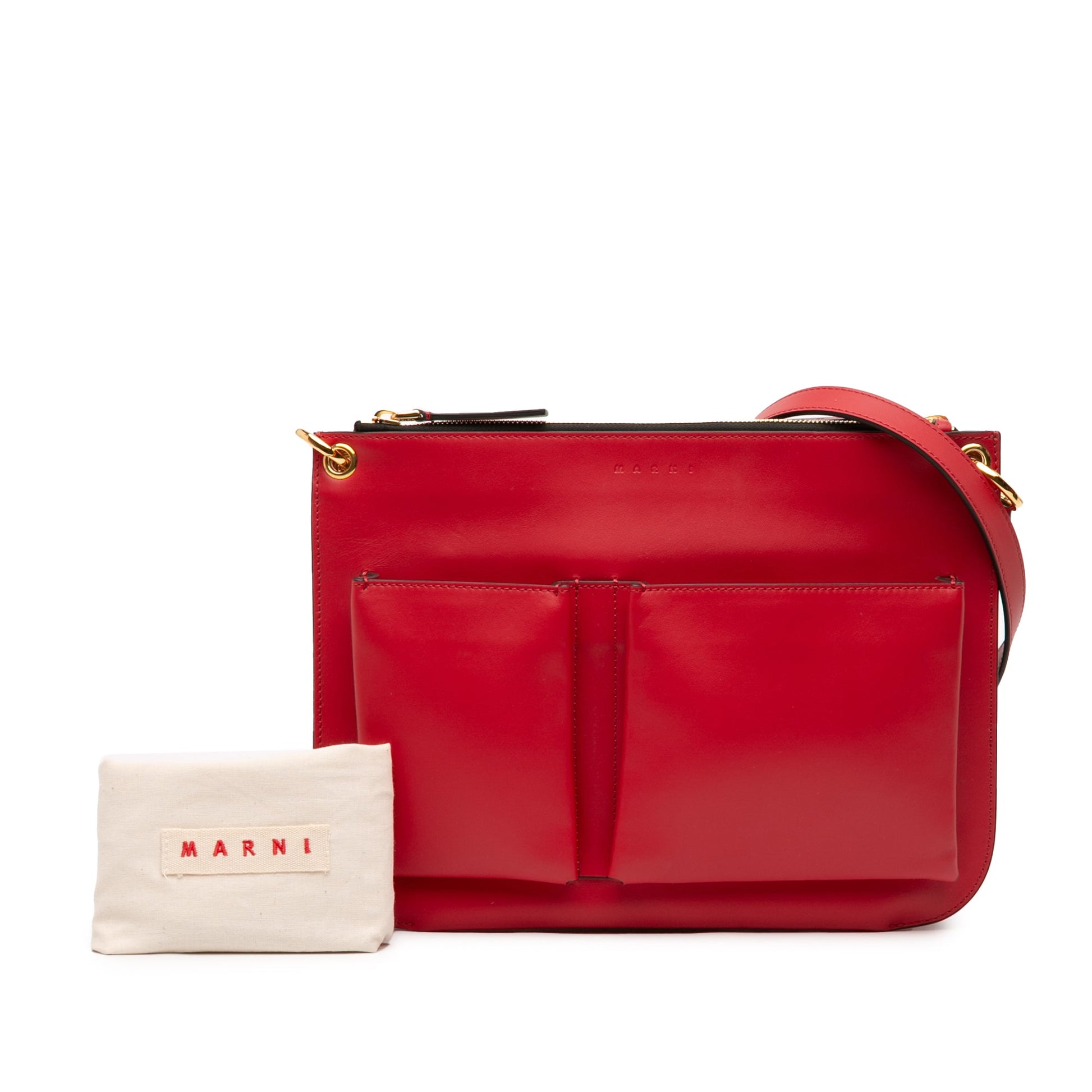 Marni Leather Pocket Crossbody