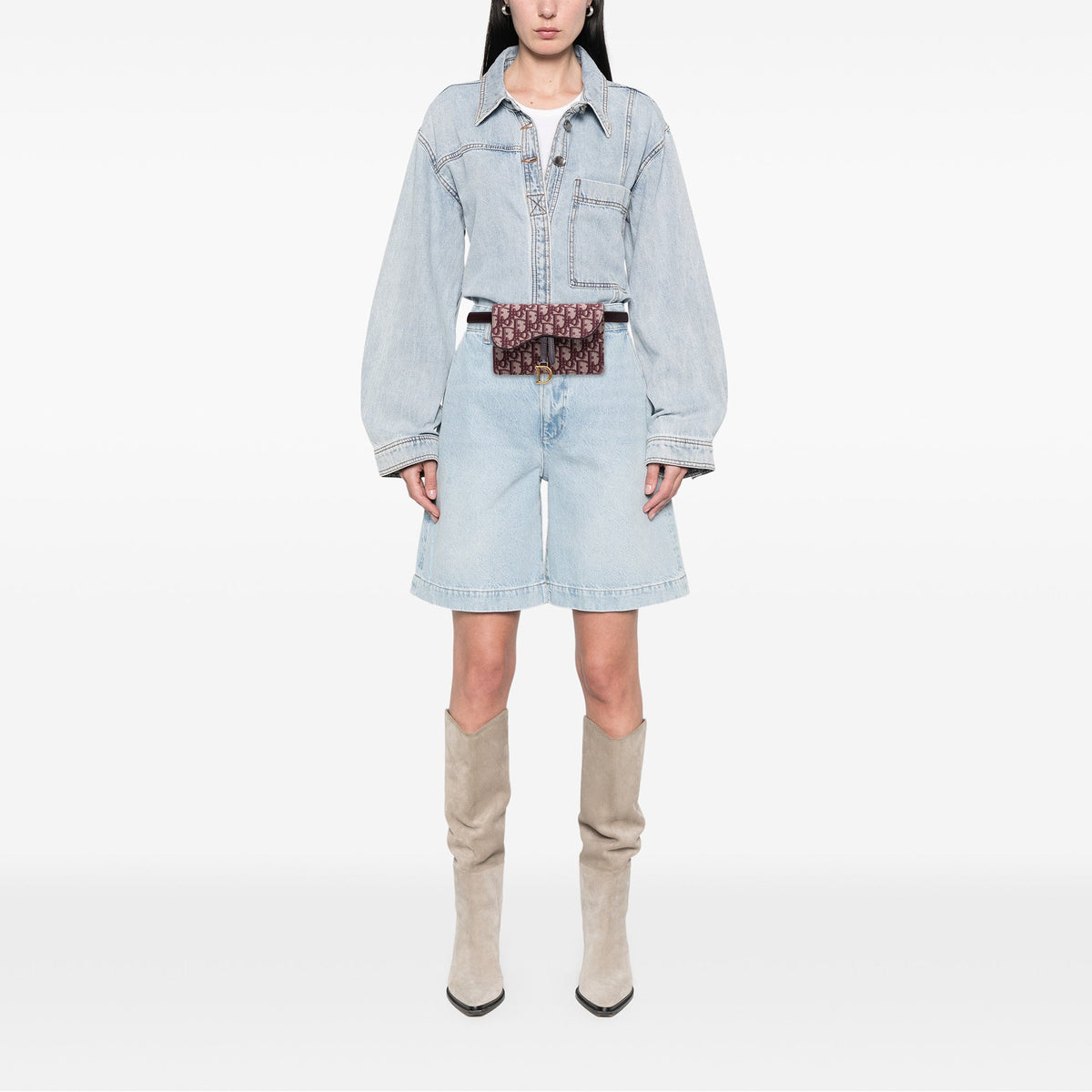 Dior Oblique Canvas Saddle Belt Bag