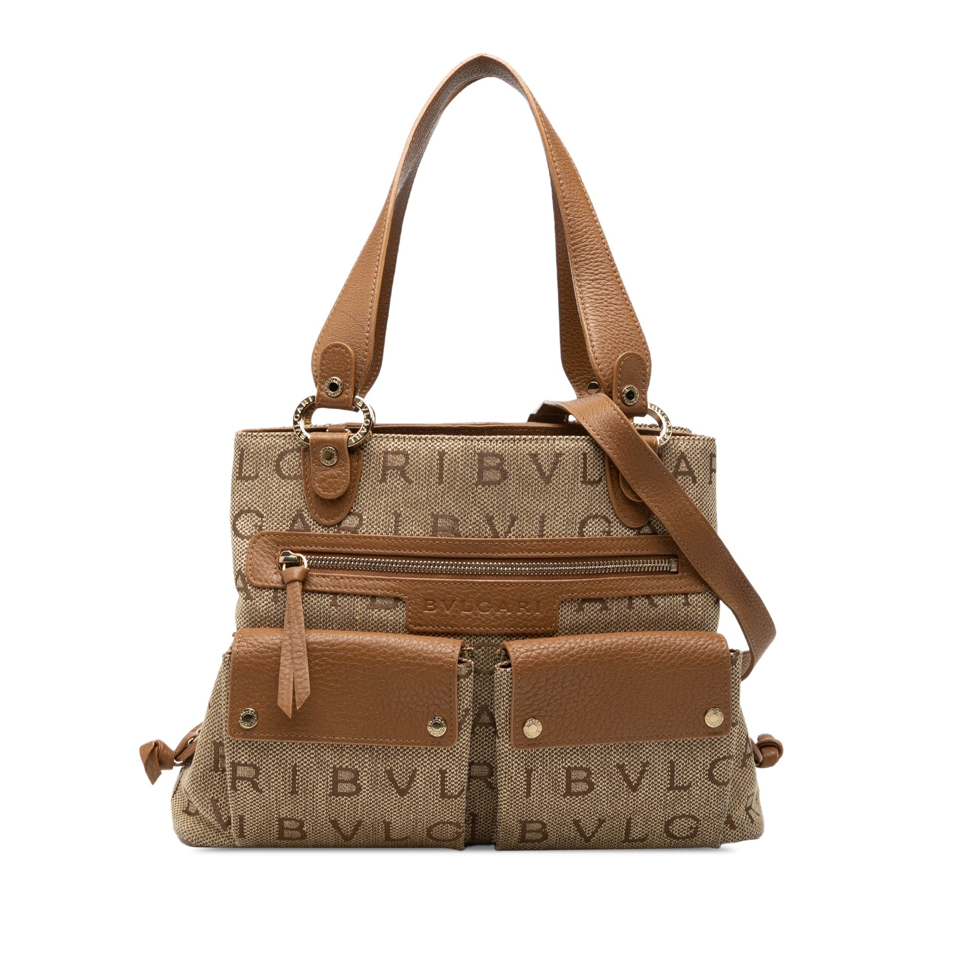 Bvlgari Logomania Canvas Satchel