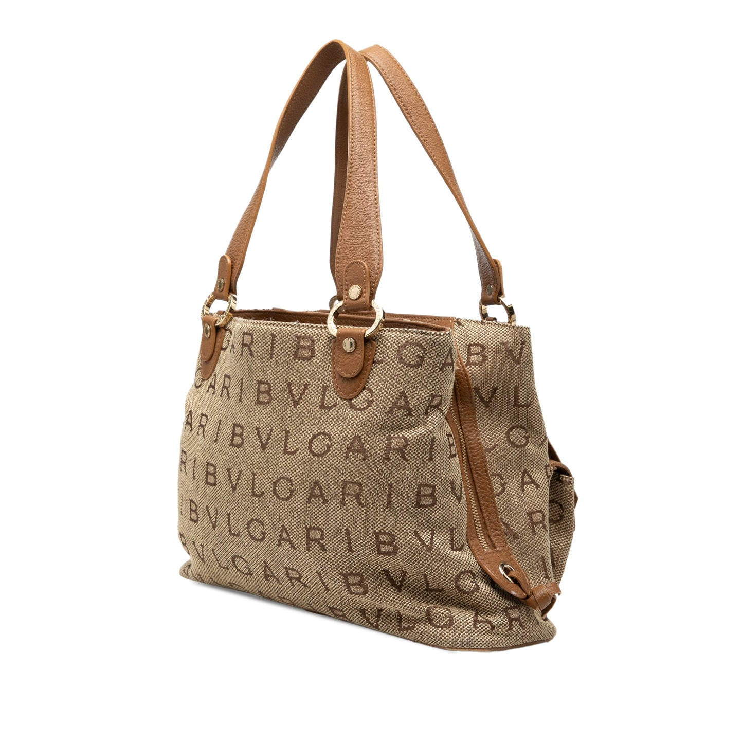 Bvlgari Logomania Canvas Satchel