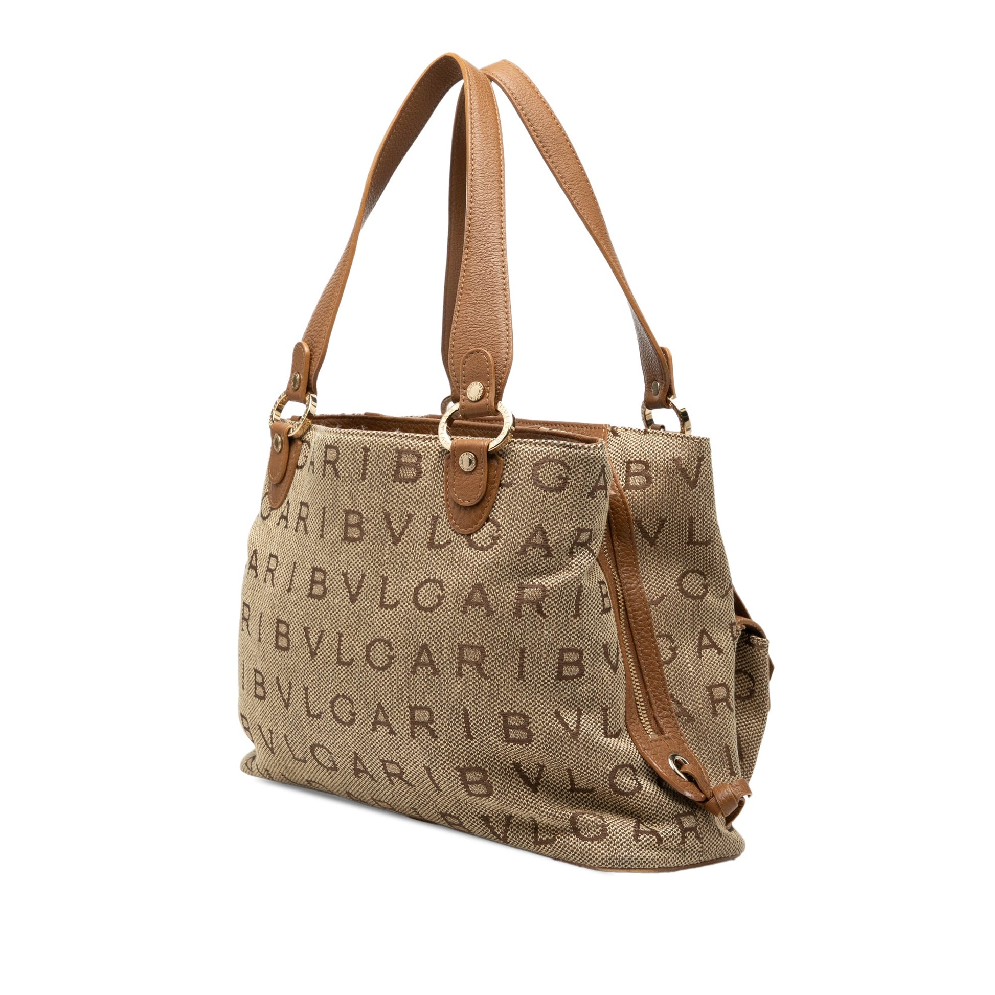 Bvlgari Logomania Canvas Satchel