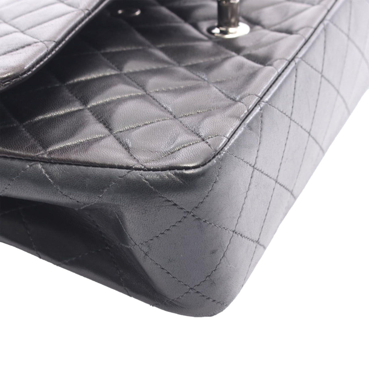 Chanel Medium Classic Lambskin Double Flap — Black