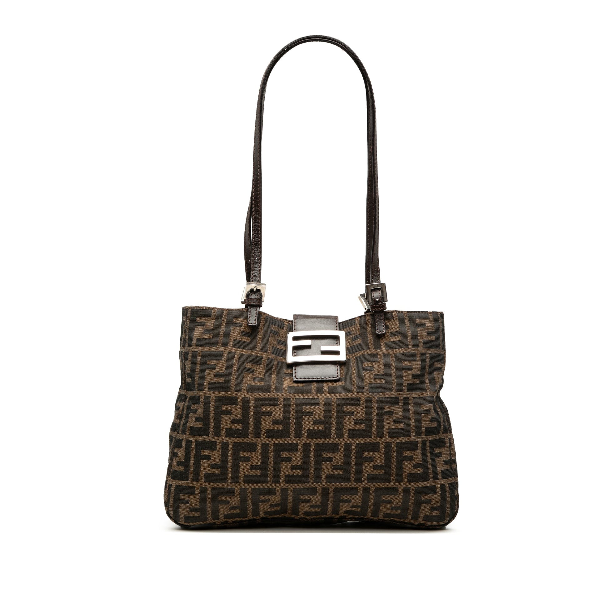 Fendi Zucca Canvas Shoulder Bag