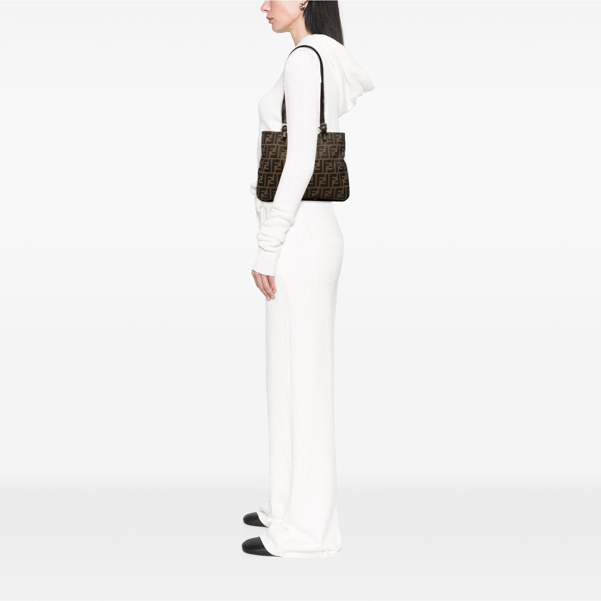 Fendi Zucca Canvas Shoulder Bag