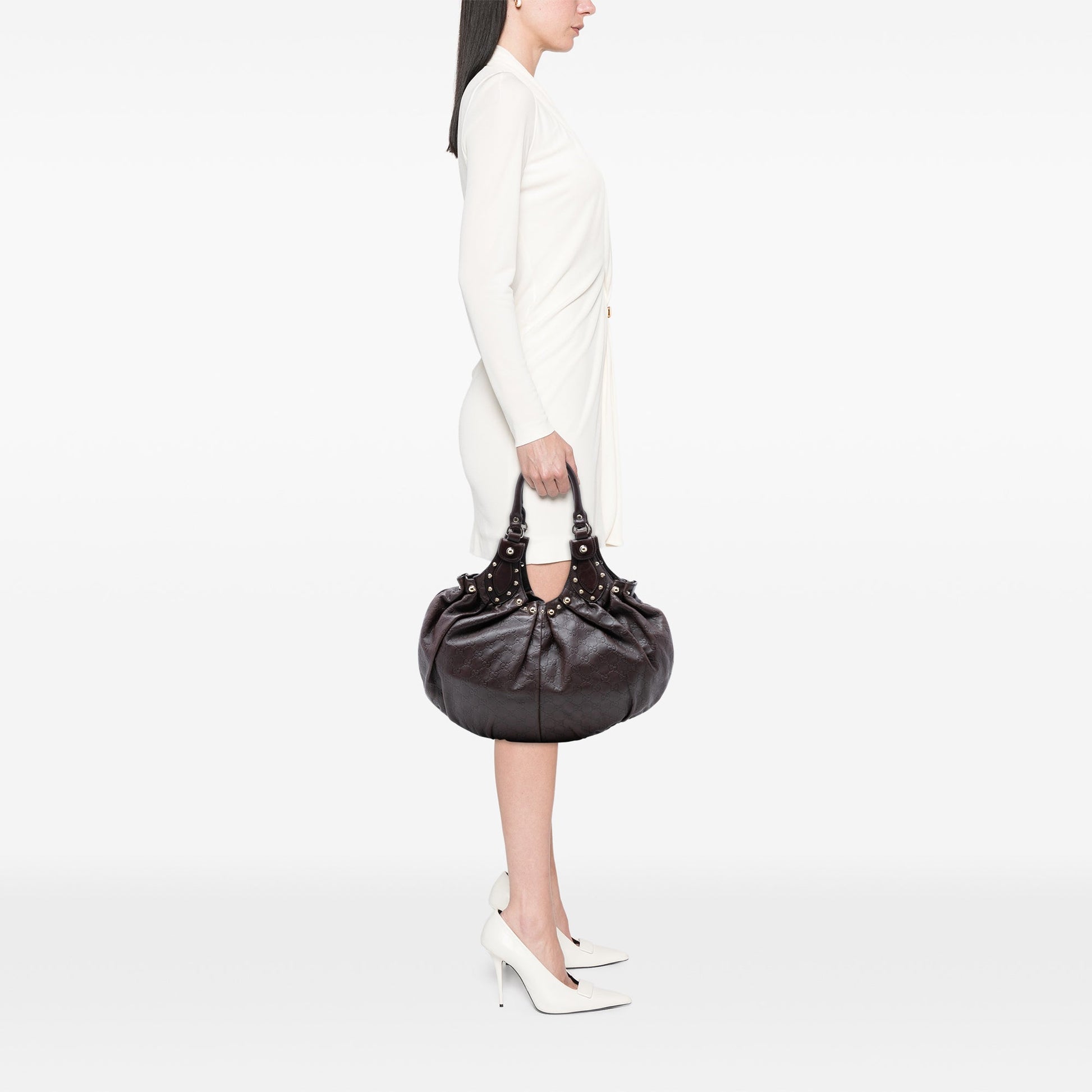 Guccissima Studded Pelham Hobo