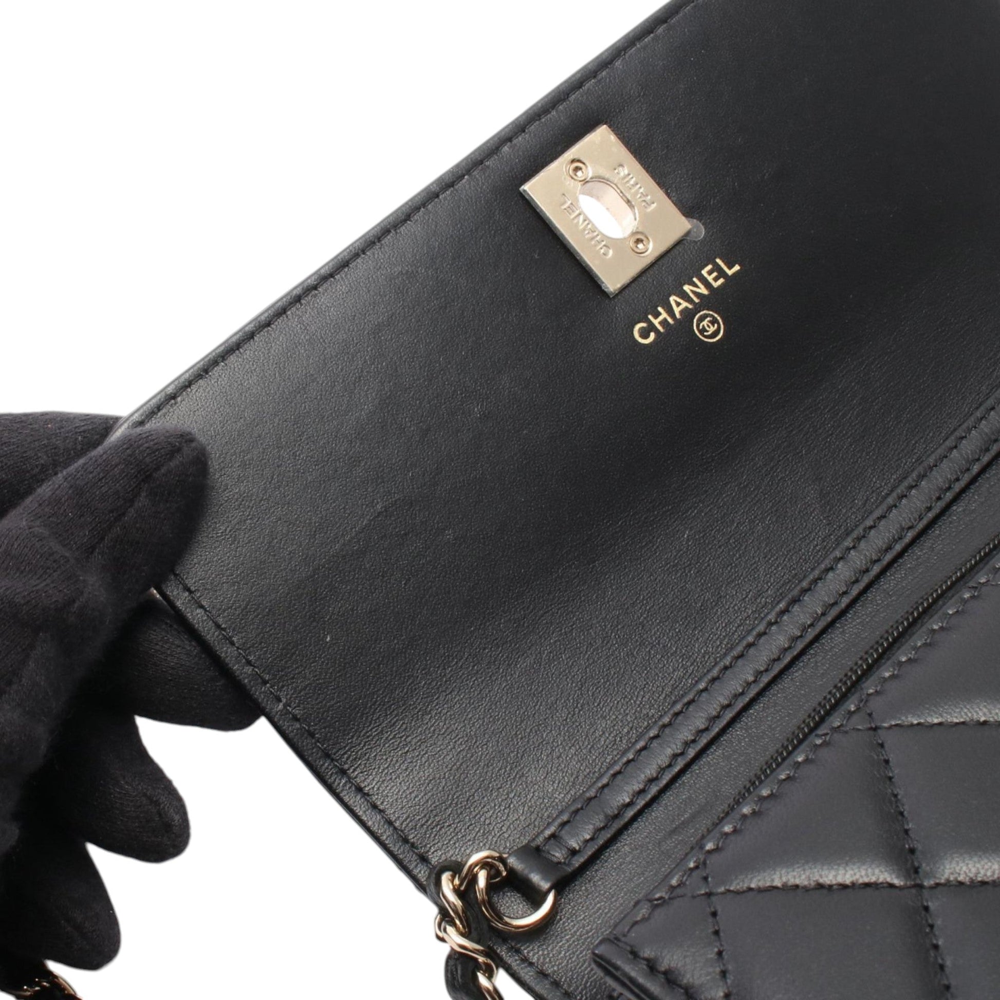 Chanel CC Quilted Lambskin Wallet on Chain