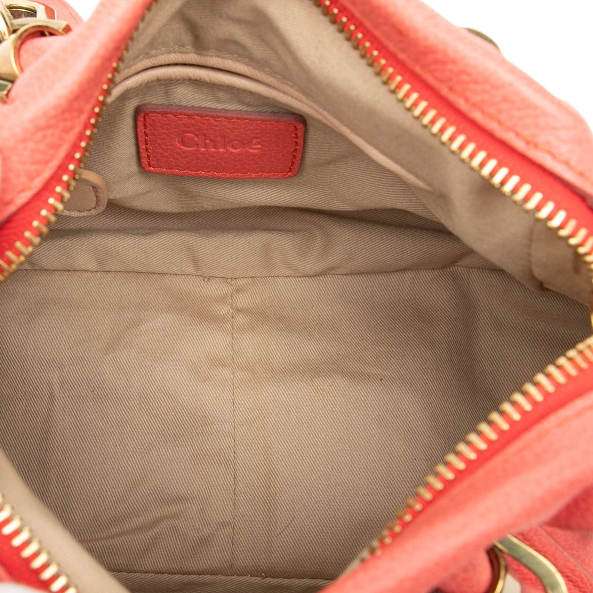 Chloé Small Leather Paraty Satchel — Orange