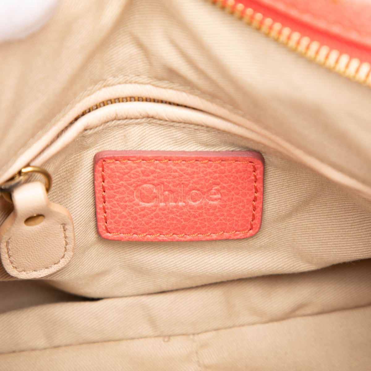 Chloé Small Leather Paraty Satchel — Orange