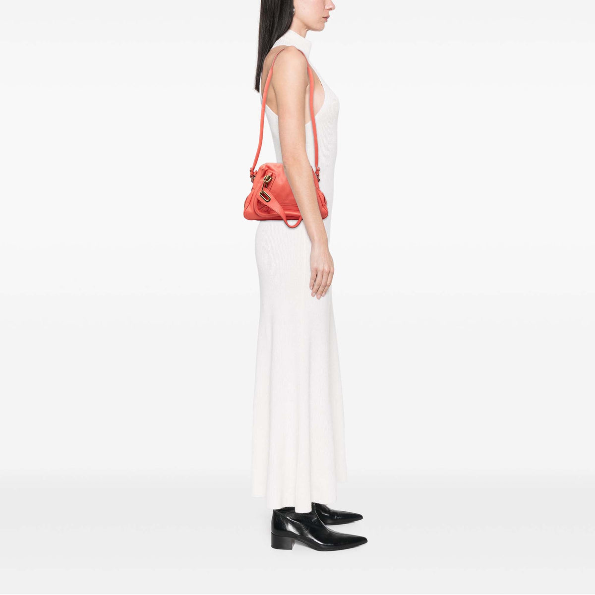 Chloé Small Leather Paraty Satchel — Orange