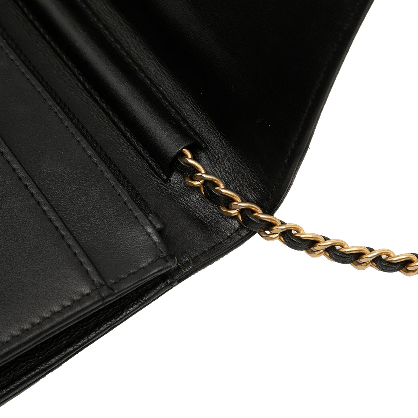 Chanel Quilted Caviar Boy Wallet on Chain