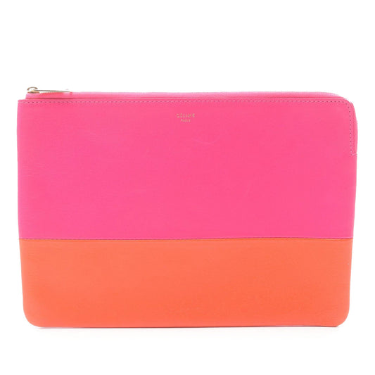 Celine Bicolor Lambskin Solo Clutch